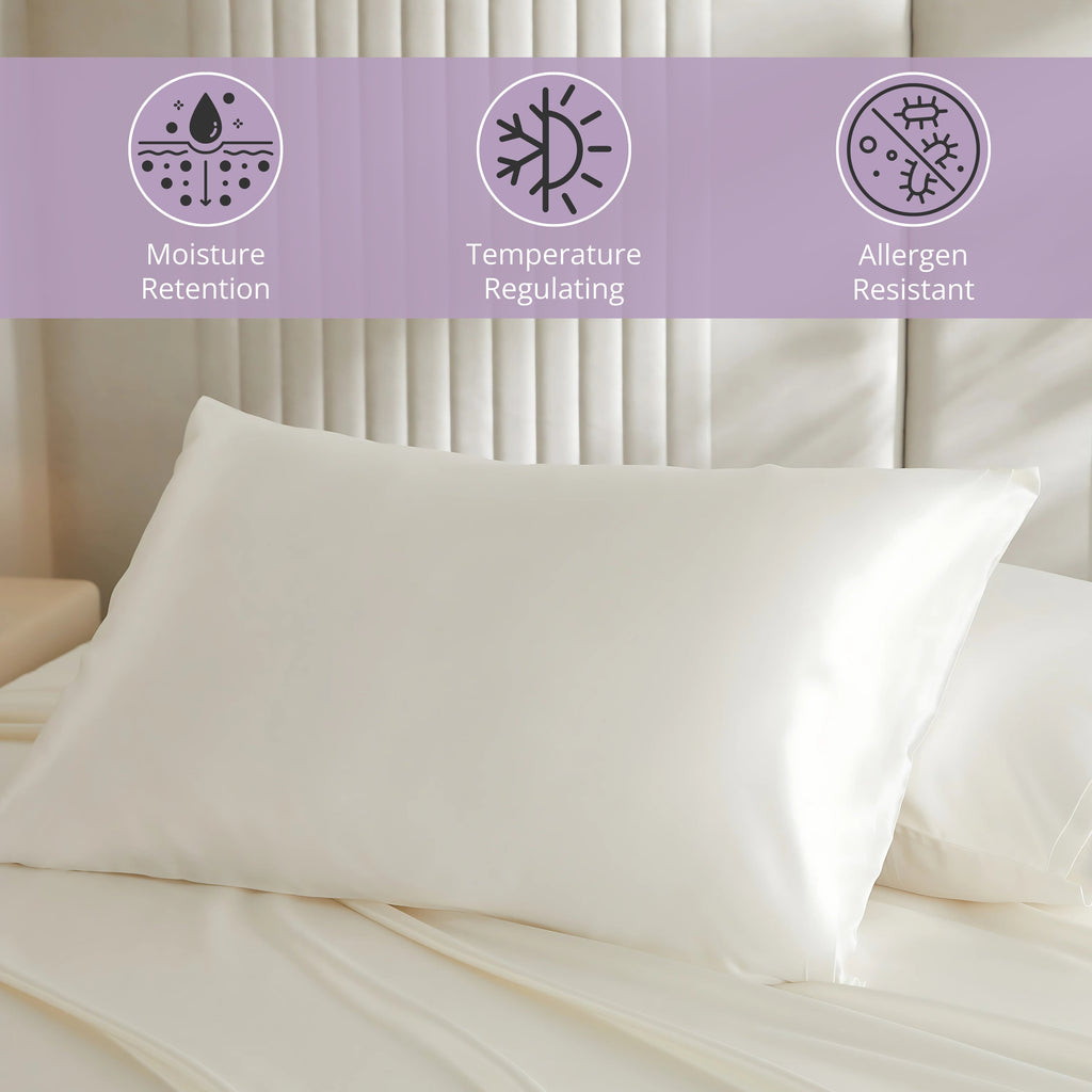 Mulberry Park Silks Luxury 19 Momme Pure Silk Pillowcase with Zipper - Chocolate