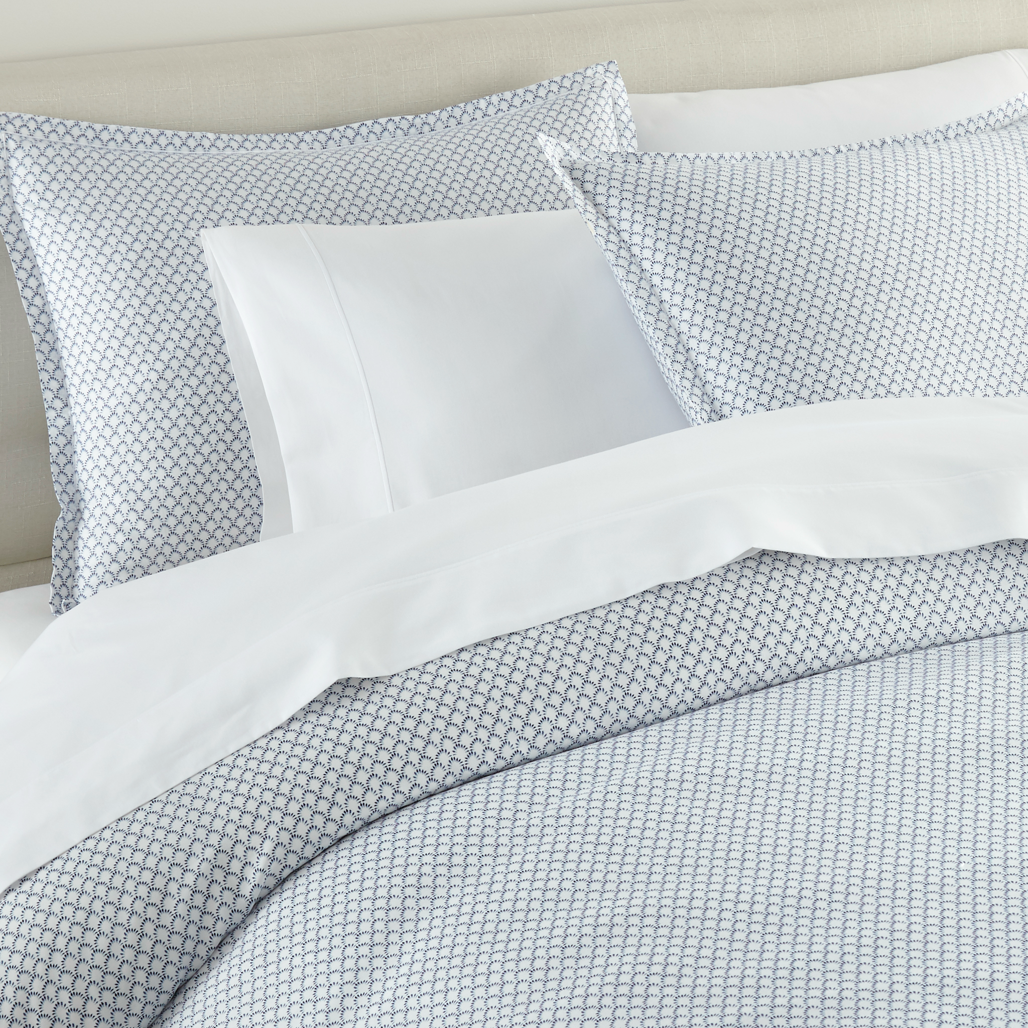 Peacock Alley Demi Duvet Cover and Shams - Navy