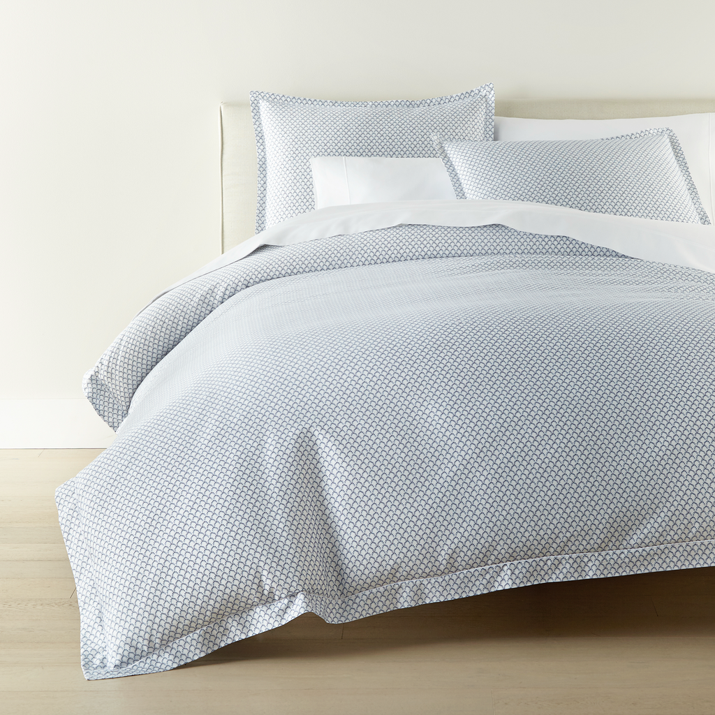 Peacock Alley Demi Duvet Cover and Shams - Navy