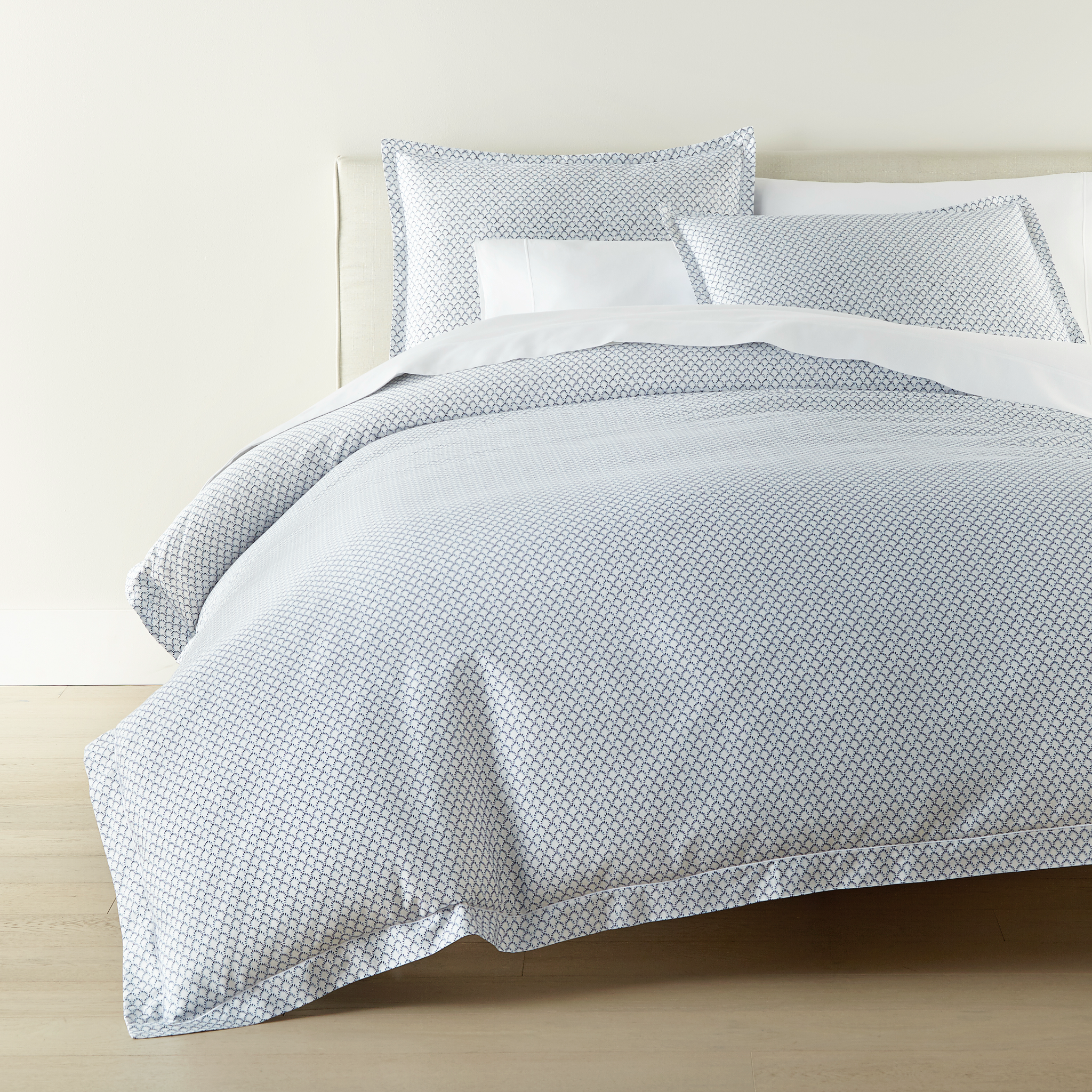 Peacock Alley Demi Duvet Cover and Shams - Navy