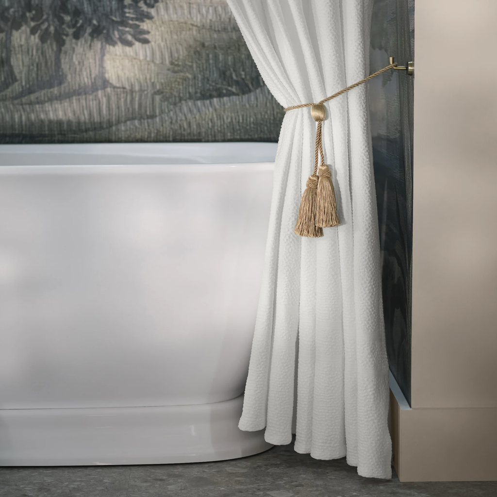 Peacock Alley Montauk Shower Curtain - White