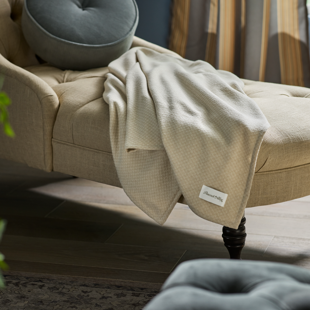 Peacock Alley Vineyard Throw - Linen