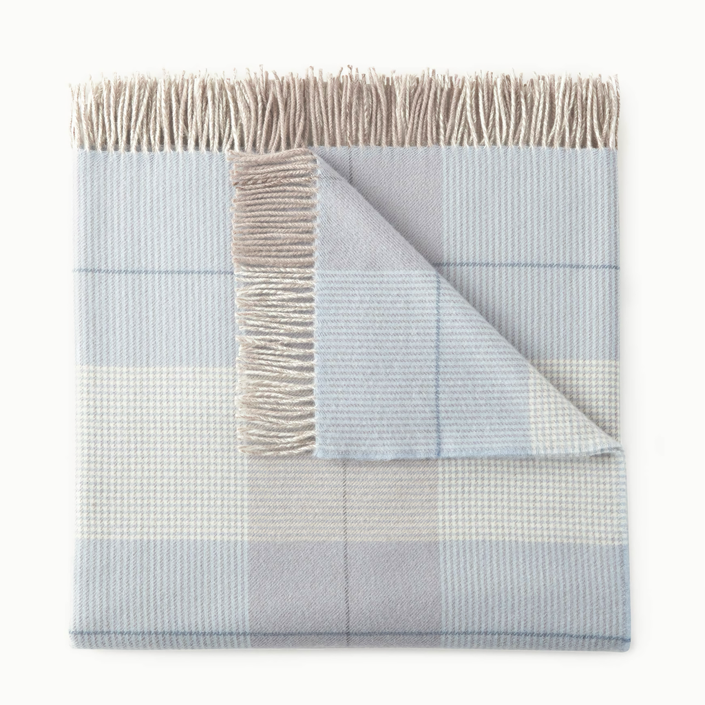 Peacock Alley York Throw - Blue
