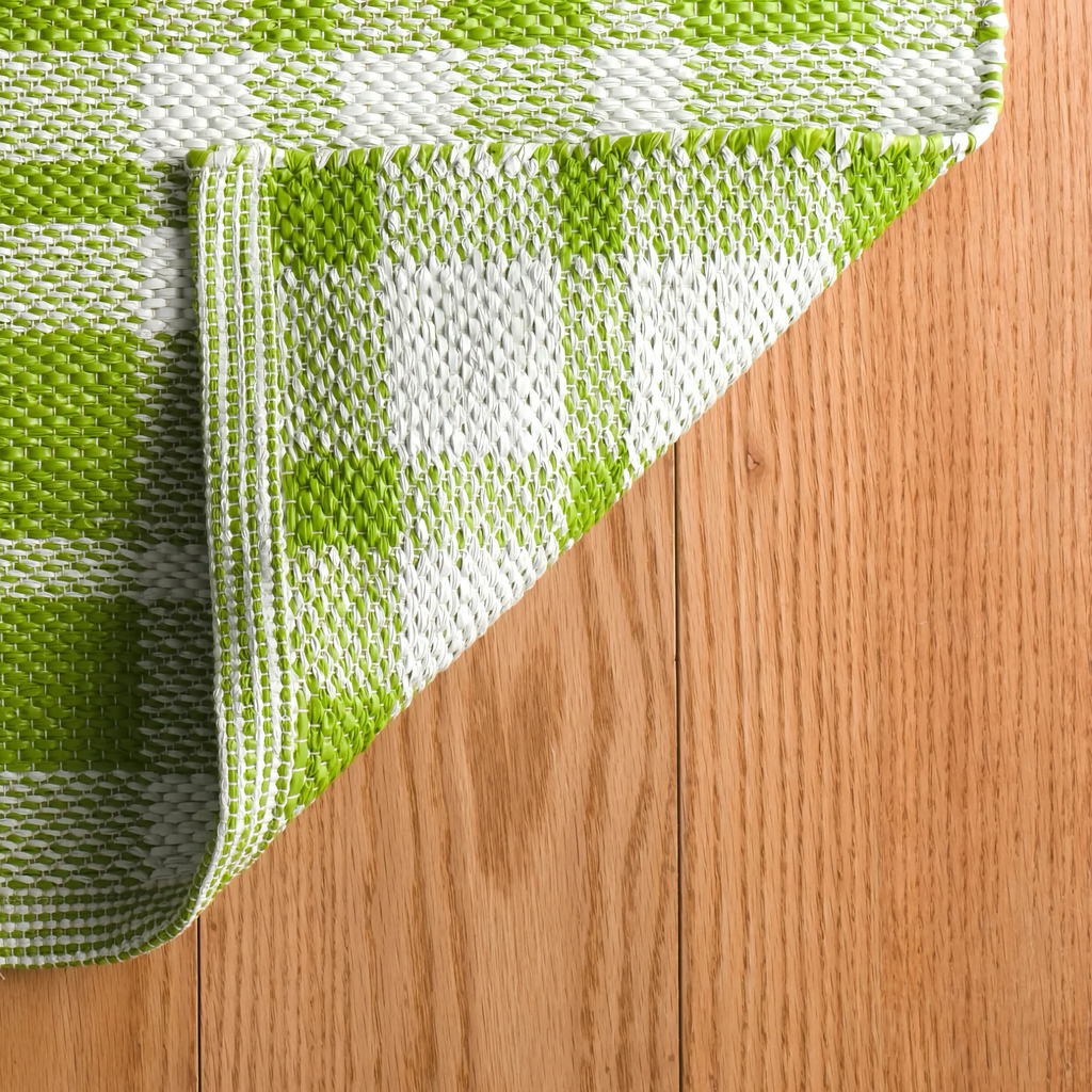 Pine Cone Hill Tattersall Handwoven Indoor/Outdoor Rug - Sprout