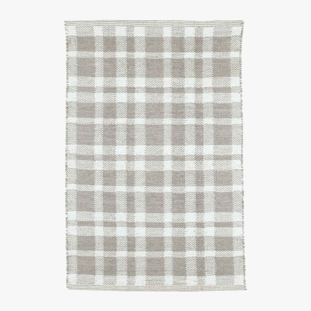 Pine Cone Hill Tattersall Handwoven Indoor/Outdoor Rug - Grey