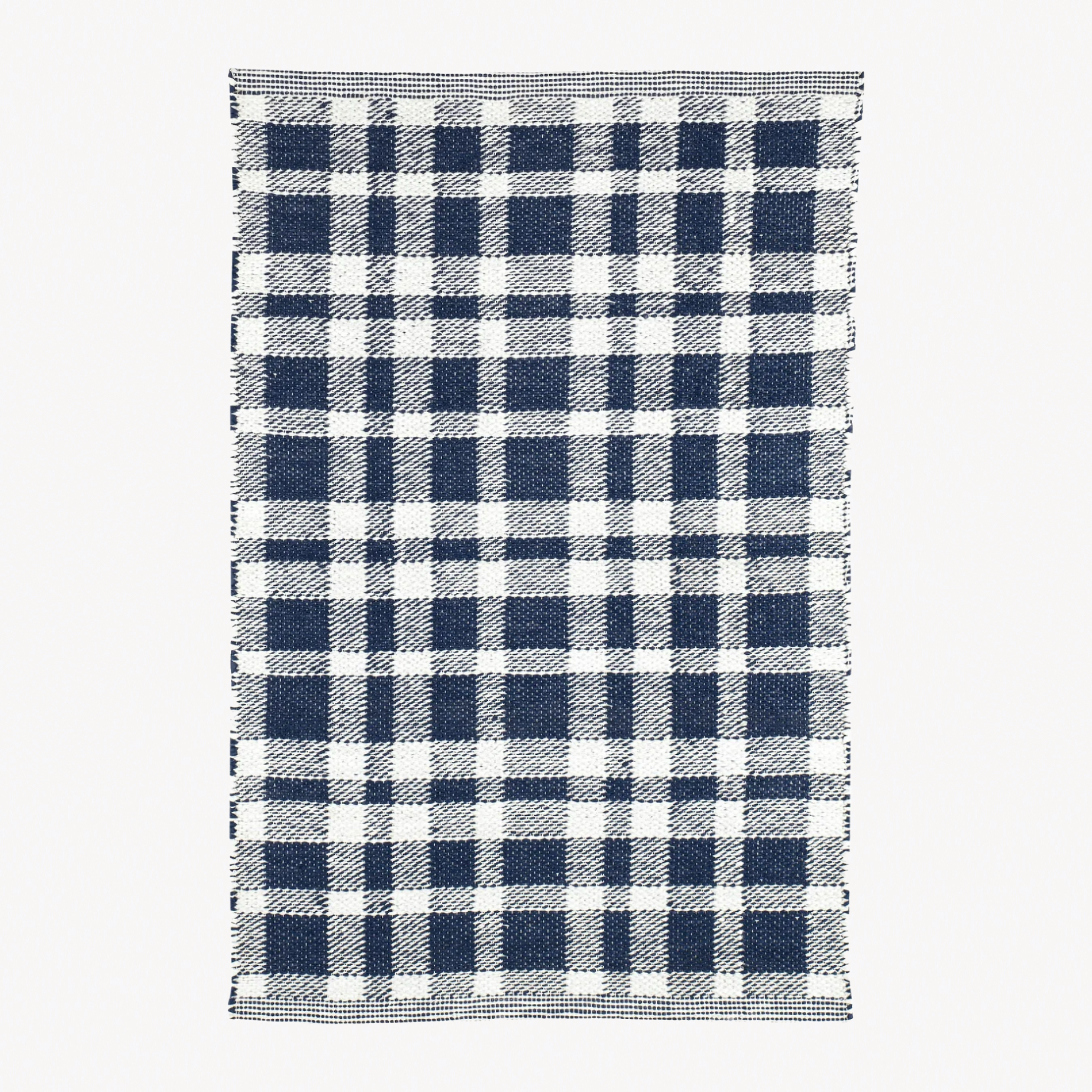 Pine Cone Hill Tattersall Handwoven Indoor/Outdoor Rug - Navy