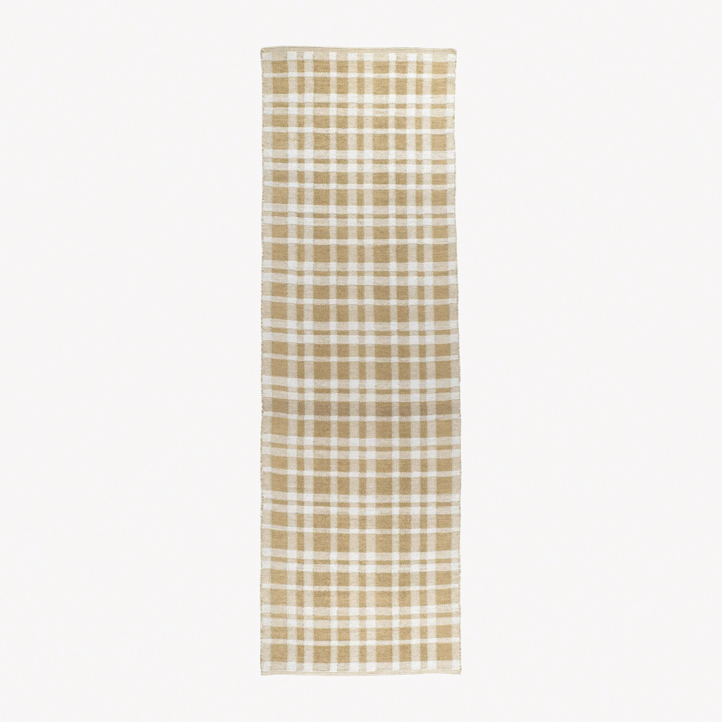 Pine Cone Hill Tattersall Handwoven Indoor/Outdoor Rug - Khaki