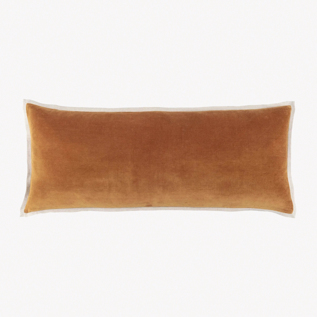 Pine Cone Hill Marie Flanagan Gehry Velvet/Linen Decorative Pillow - Caramel
