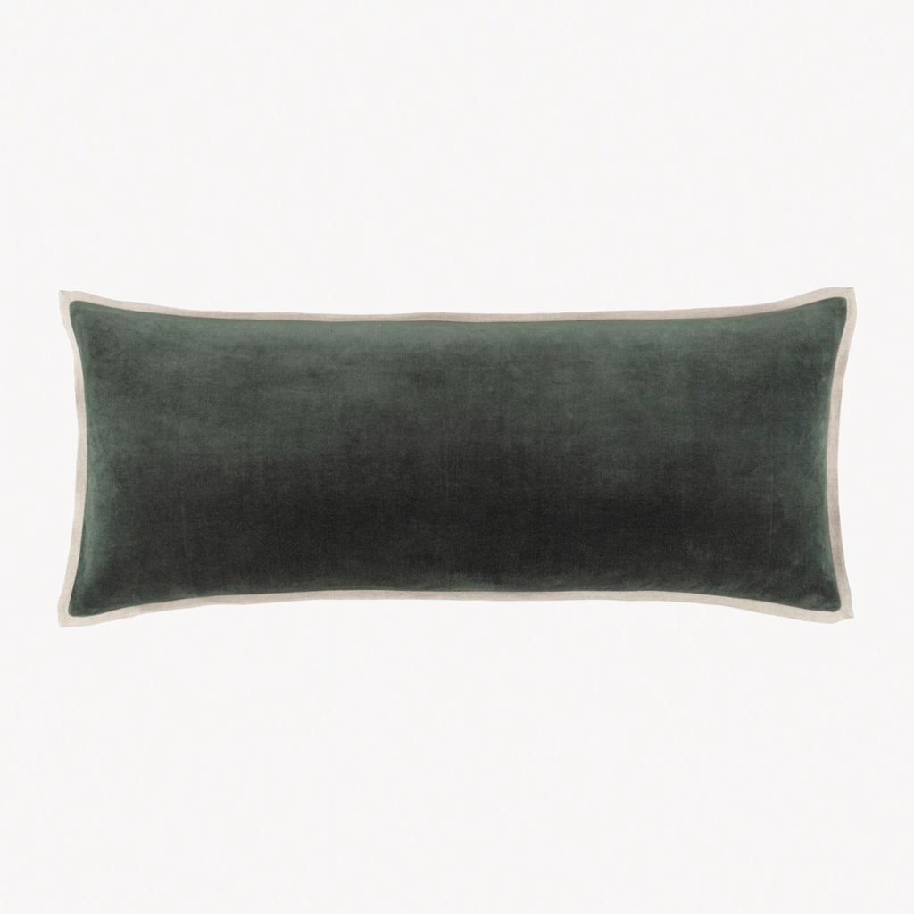 Pine Cone Hill Marie Flanagan Gehry Velvet/Linen Decorative Pillow - Everglade