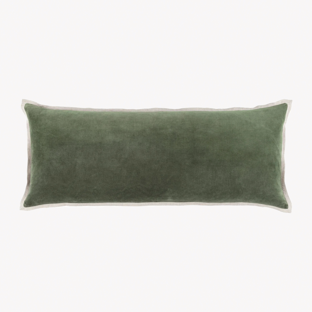 Pine Cone Hill Marie Flanagan Gehry Velvet/Linen Decorative Pillow - Sage
