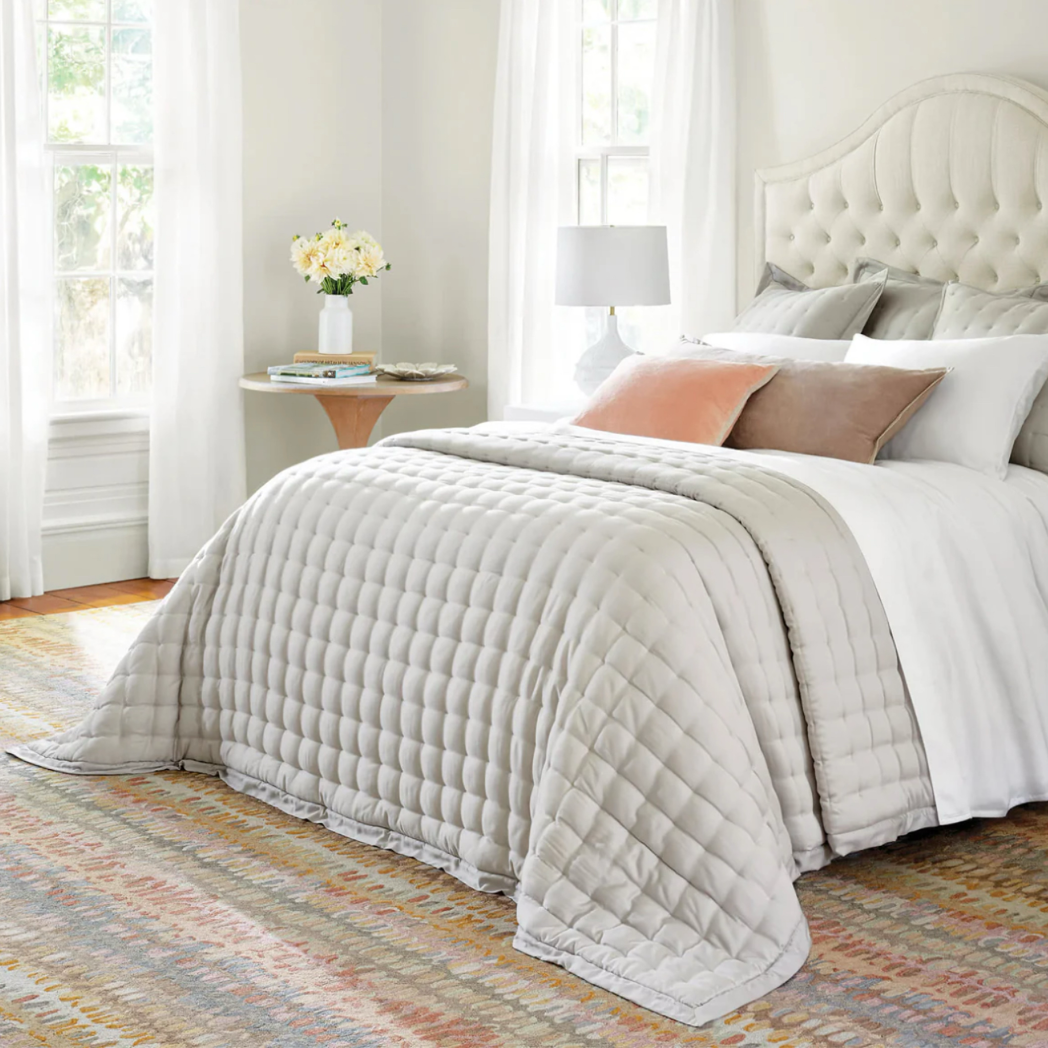 Pine Cone Hill Marie Flanagan Gehry Velvet/Linen Decorative Pillow - Nude