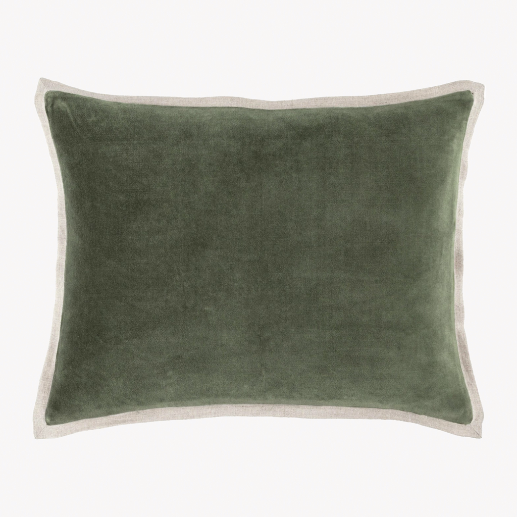 Pine Cone Hill Marie Flanagan Gehry Velvet/Linen Decorative Pillow - Sage