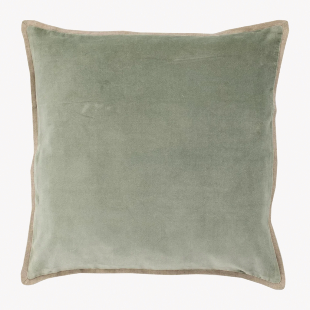 Pine Cone Hill Marie Flanagan Gehry Velvet/Linen Decorative Pillow - Desert Sage