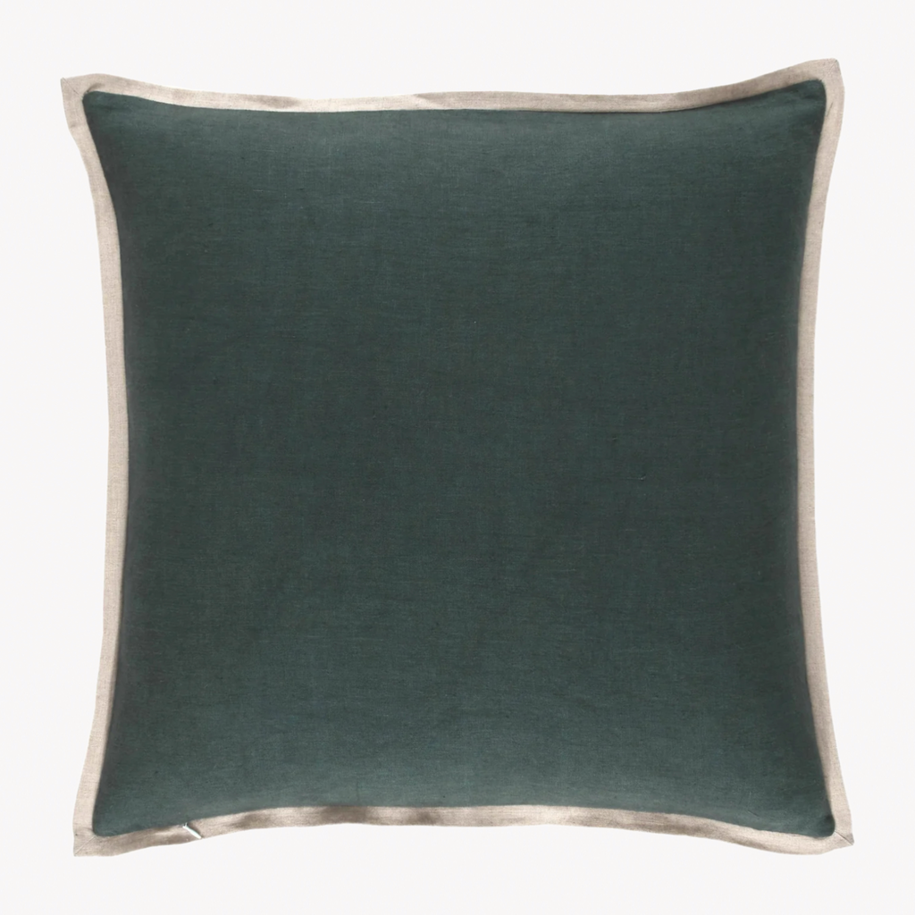 Pine Cone Hill Marie Flanagan Gehry Velvet/Linen Decorative Pillow - Everglade