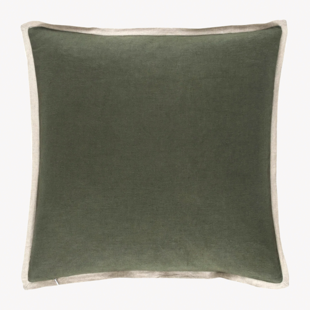 Pine Cone Hill Marie Flanagan Gehry Velvet/Linen Decorative Pillow - Sage