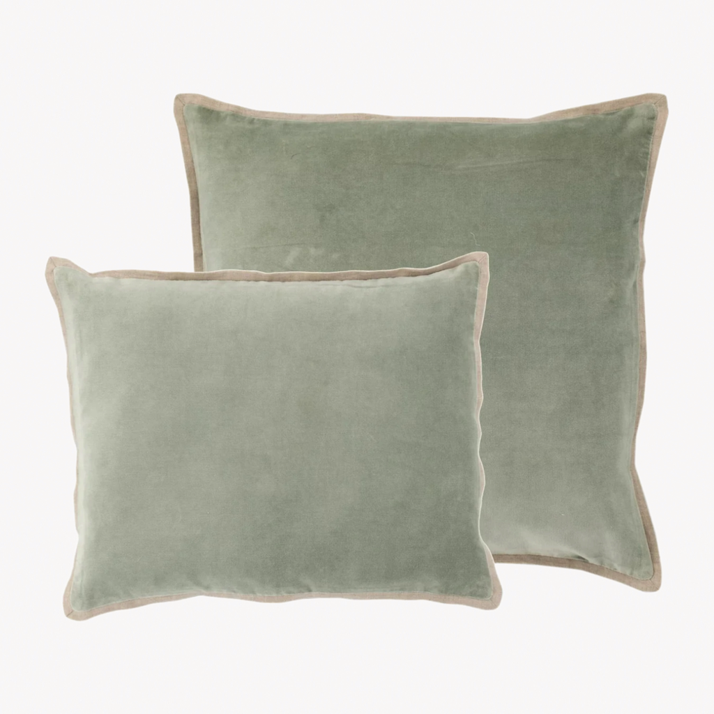 Pine Cone Hill Marie Flanagan Gehry Velvet/Linen Decorative Pillow - Desert Sage