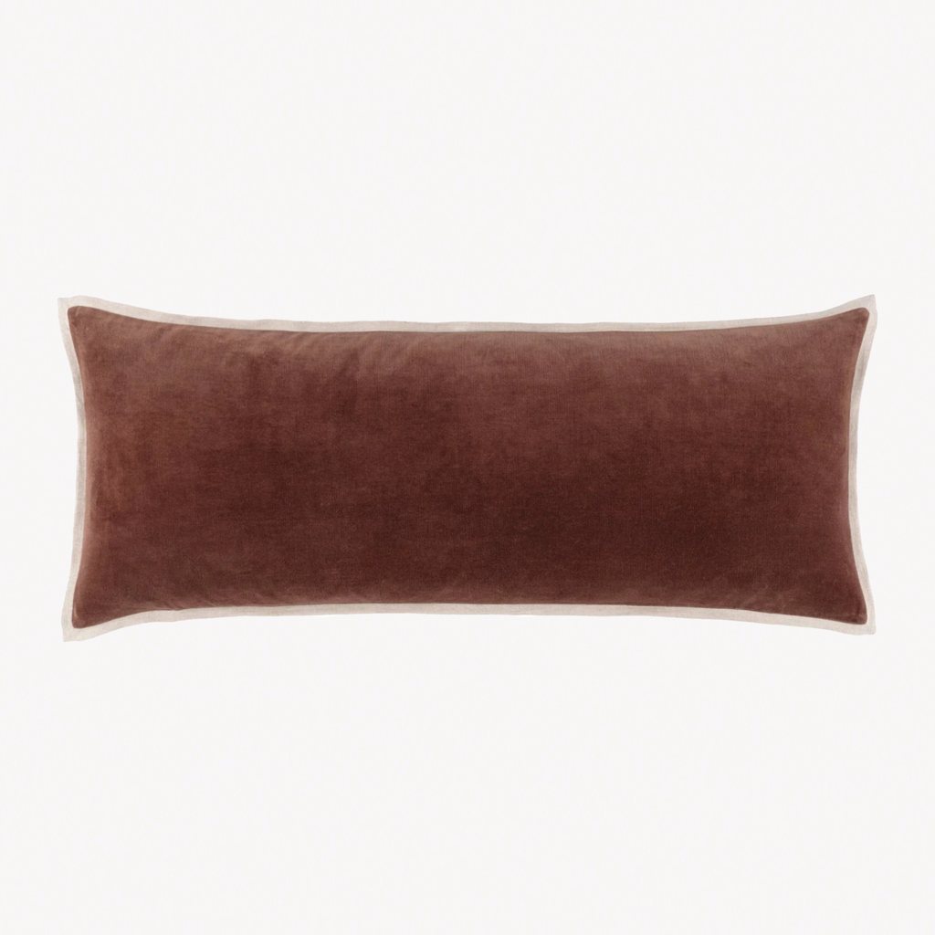 Pine Cone Hill Marie Flanagan Gehry Velvet/Linen Decorative Pillow - Russet
