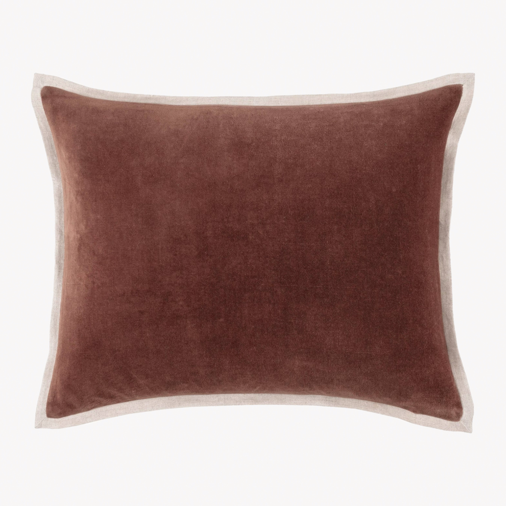 Pine Cone Hill Marie Flanagan Gehry Velvet/Linen Decorative Pillow - Russet