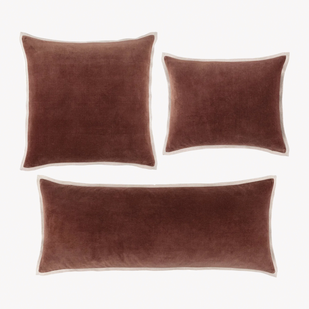 Pine Cone Hill Marie Flanagan Gehry Velvet/Linen Decorative Pillow - Russet