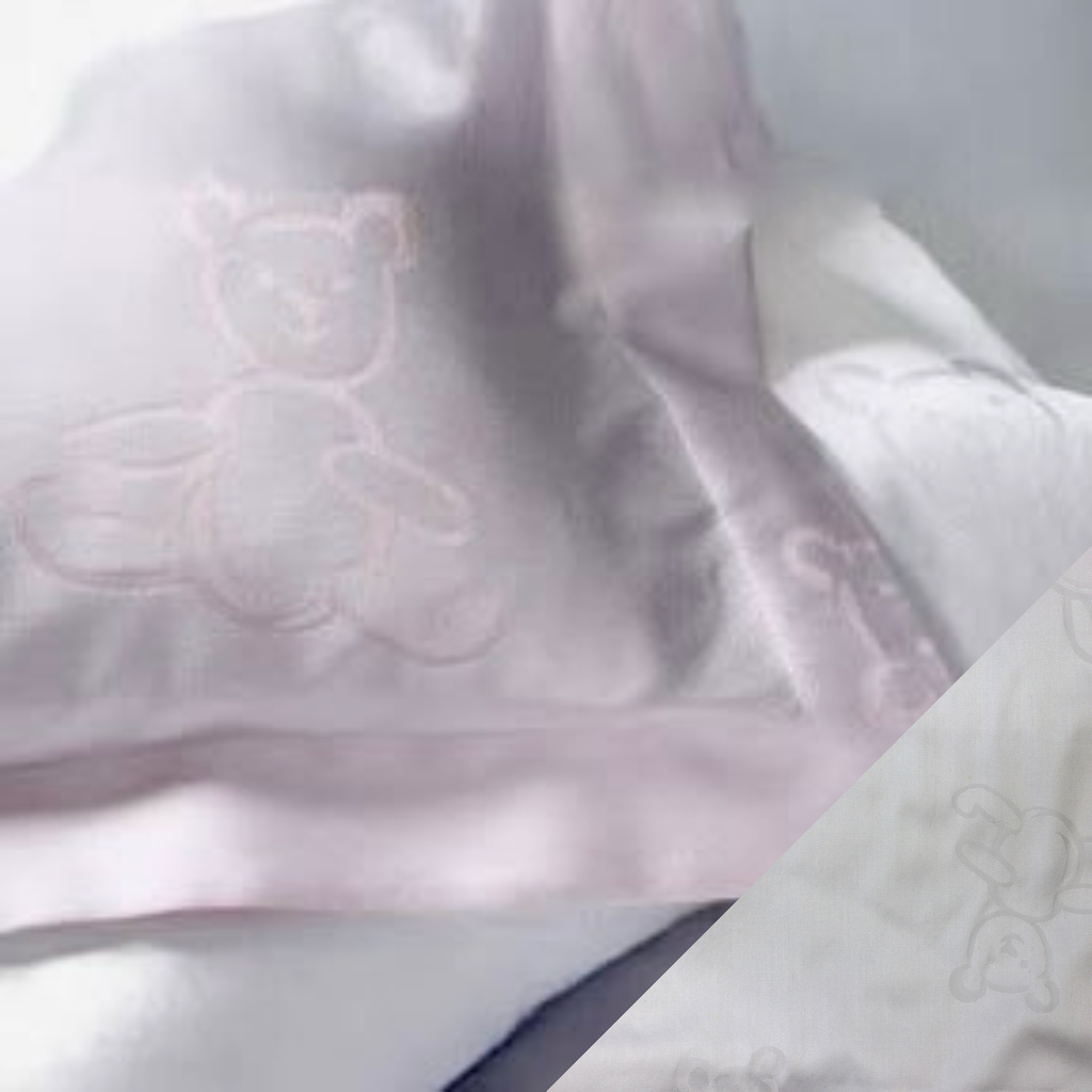 SDH Bear Baby Bedding - White