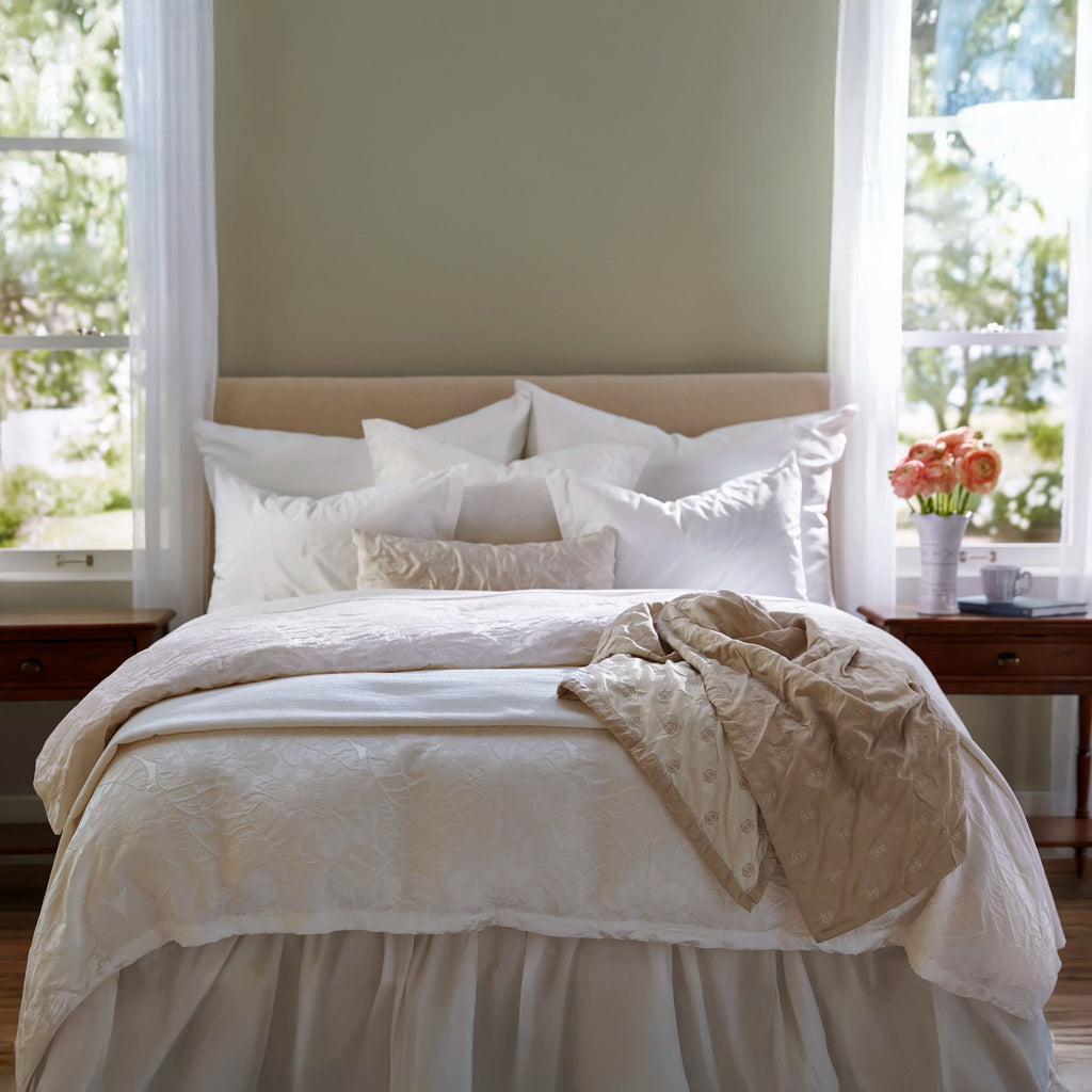 SDH Hibiscus Bedding - Snow