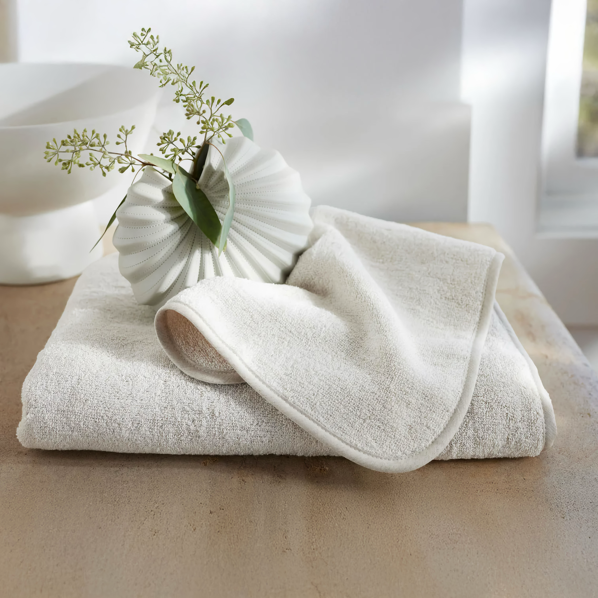 SDH Lupo by the Purists Bath Towels and Mats - Natural