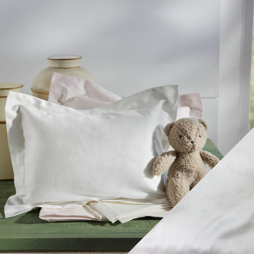 SDH Wheels Baby Bedding - White