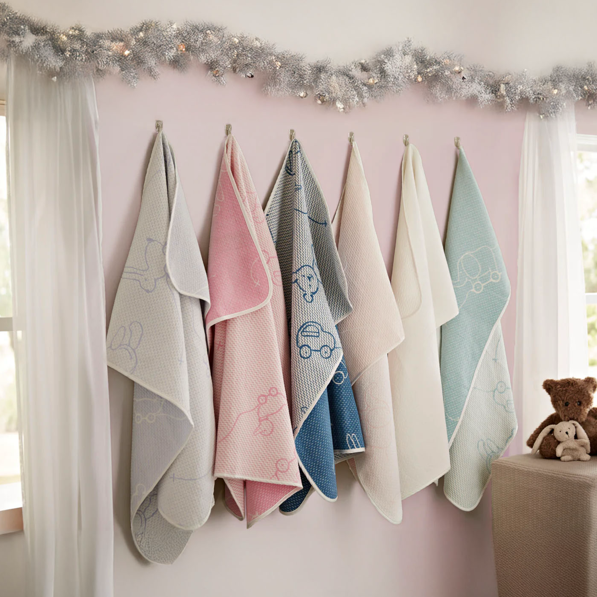 SDH Wheels Baby Blanky - Rosewater