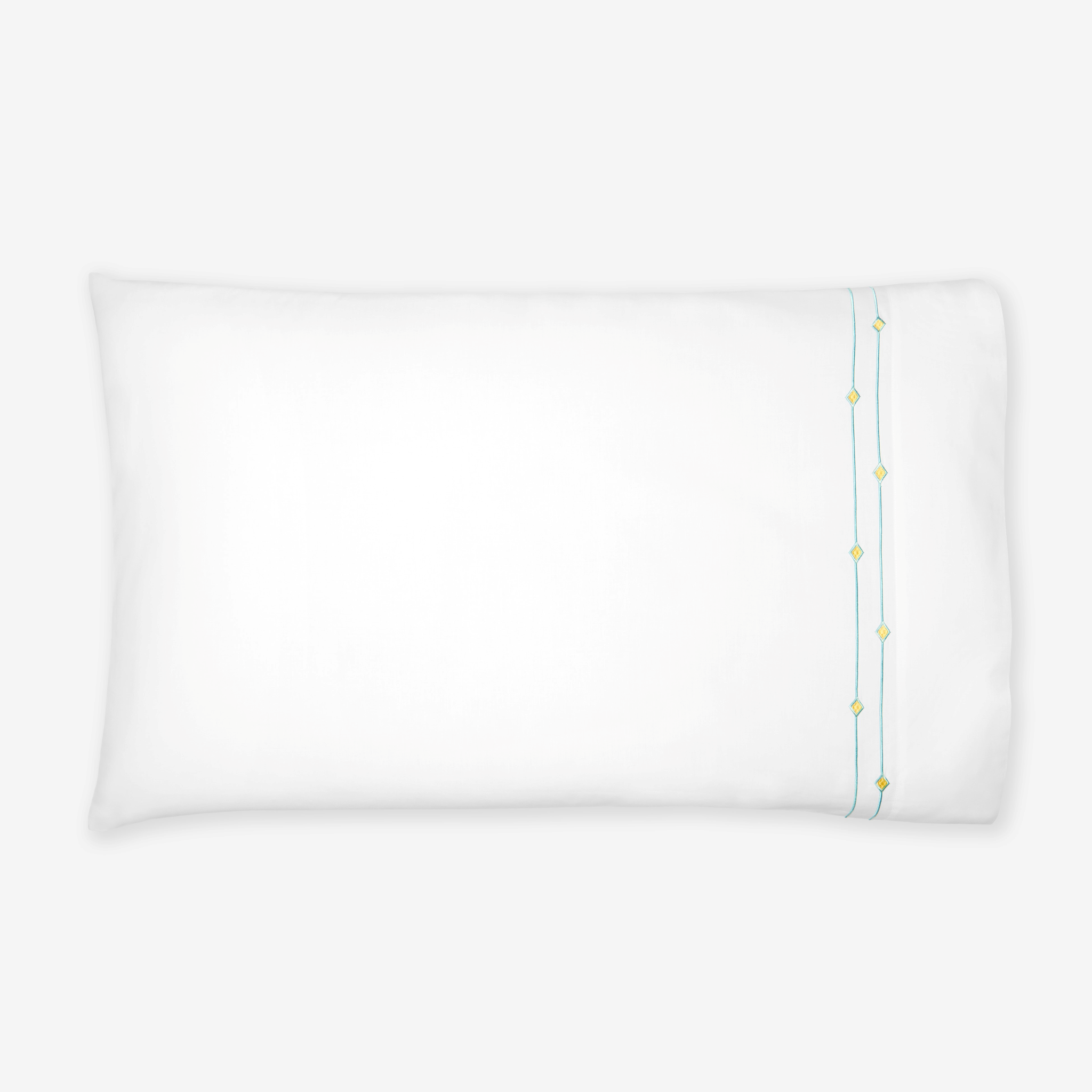 Sferra Diamantini Twin XL Bedding - White/Aqua