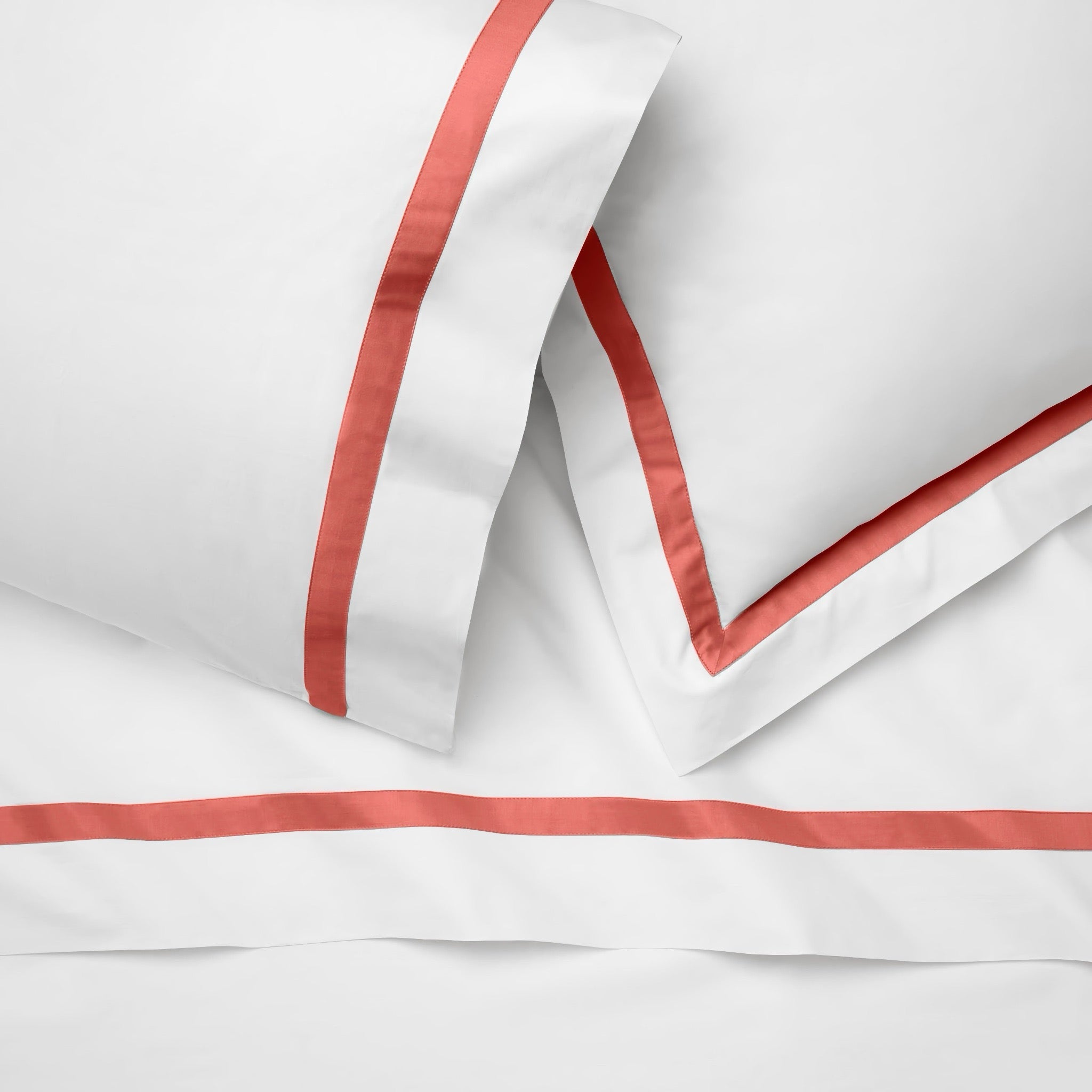 Sferra Estate Bedding - White/Persimmon