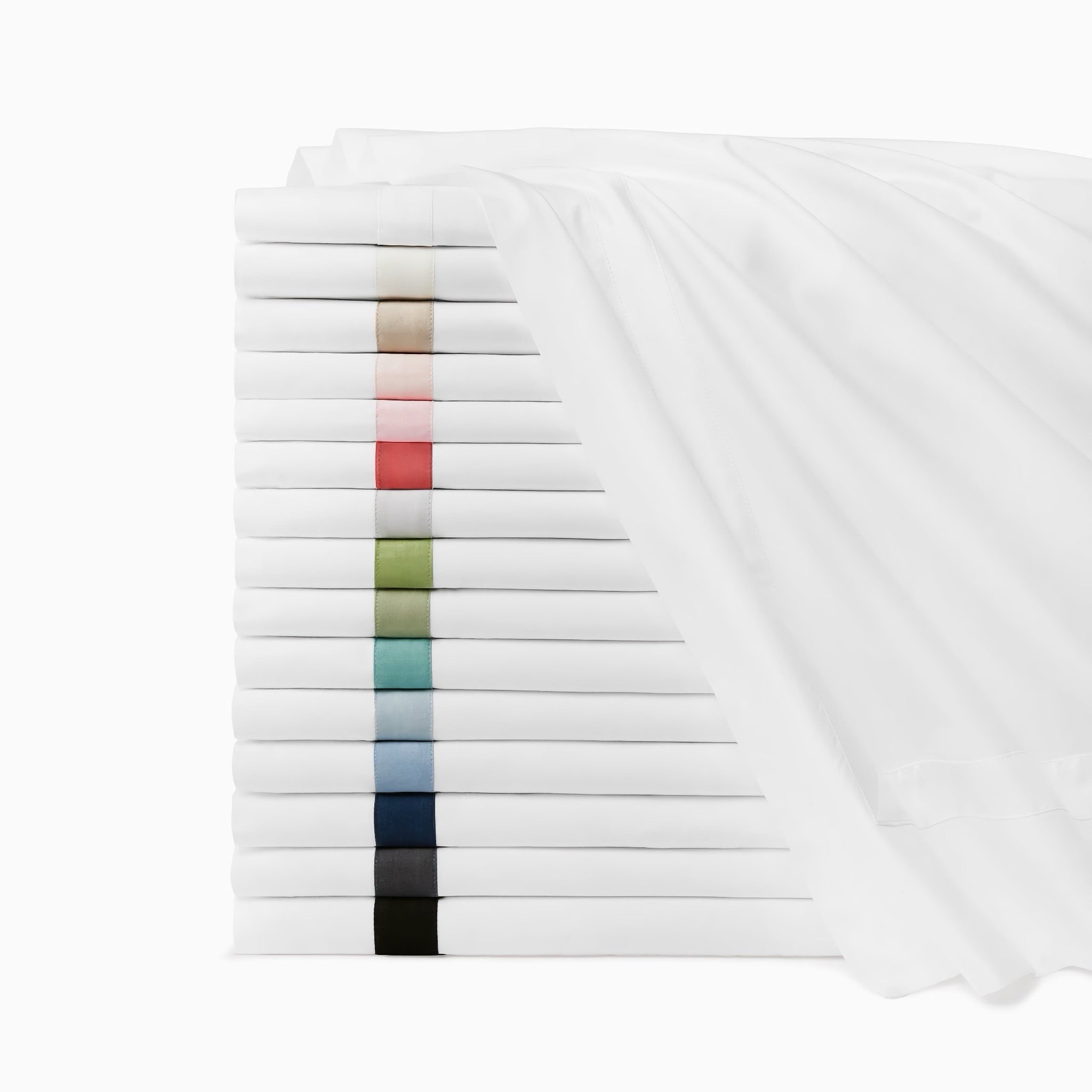 Sferra Estate Bedding - White/Persimmon