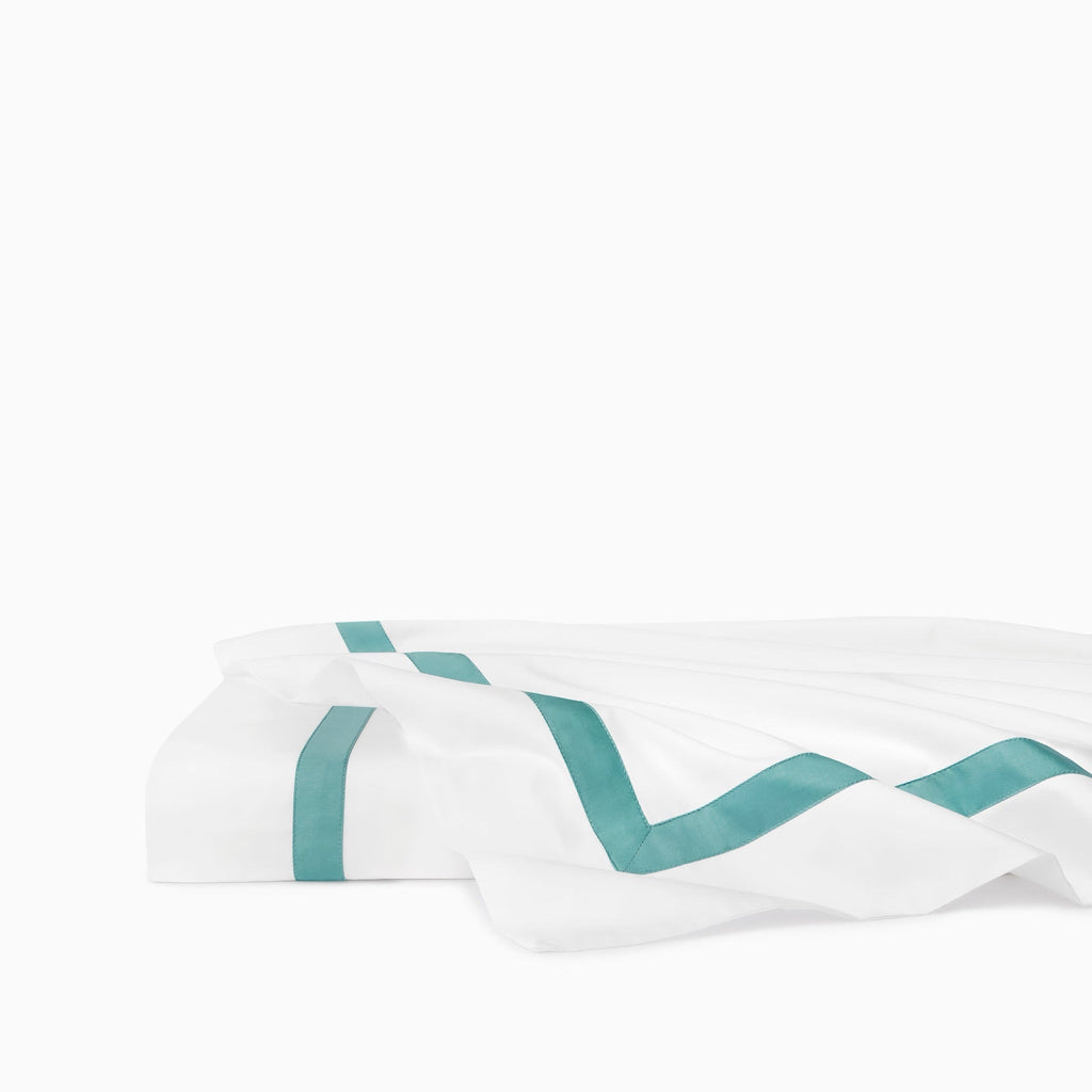Sferra Estate Bedding - White/Aqua