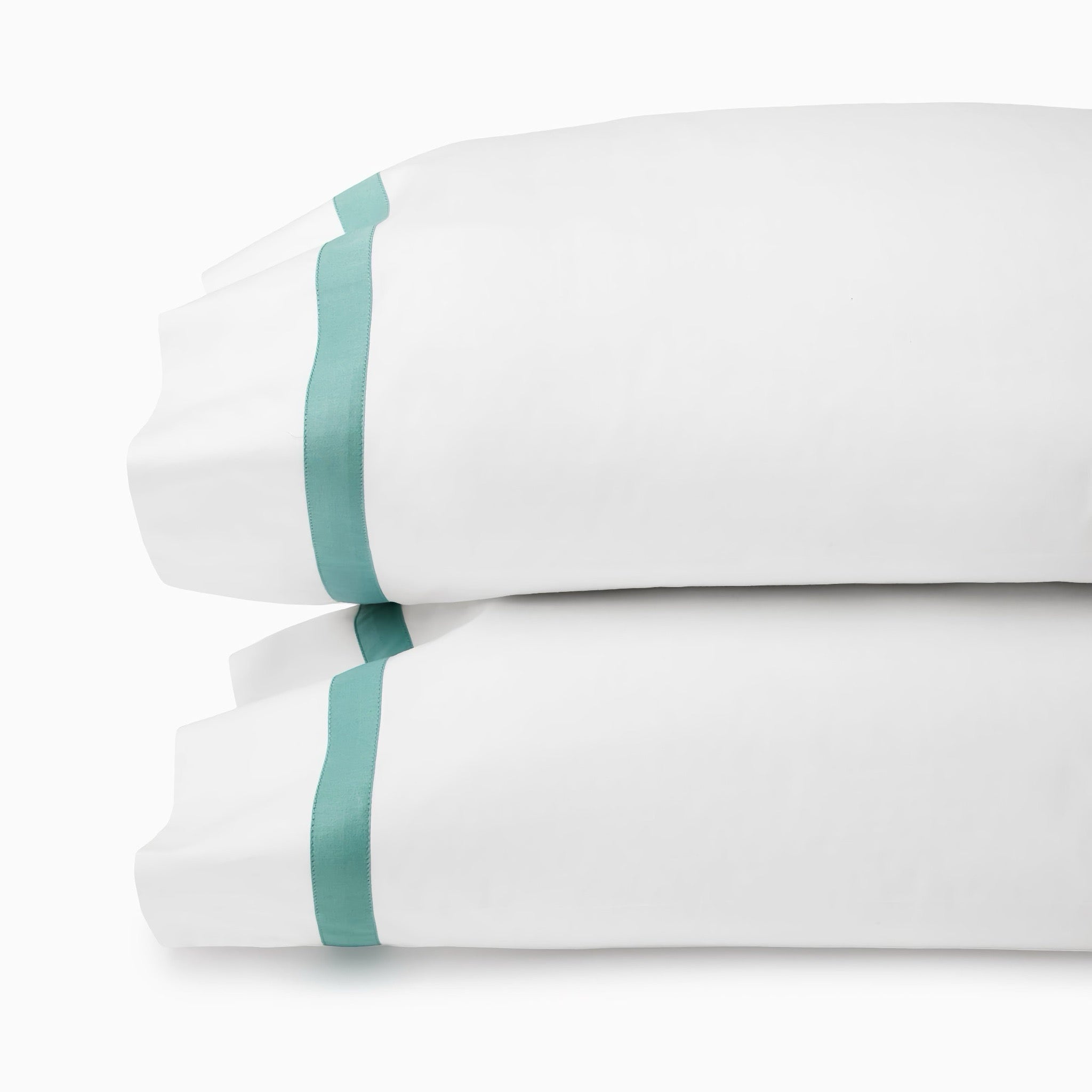 Sferra Estate Bedding - White/Aqua