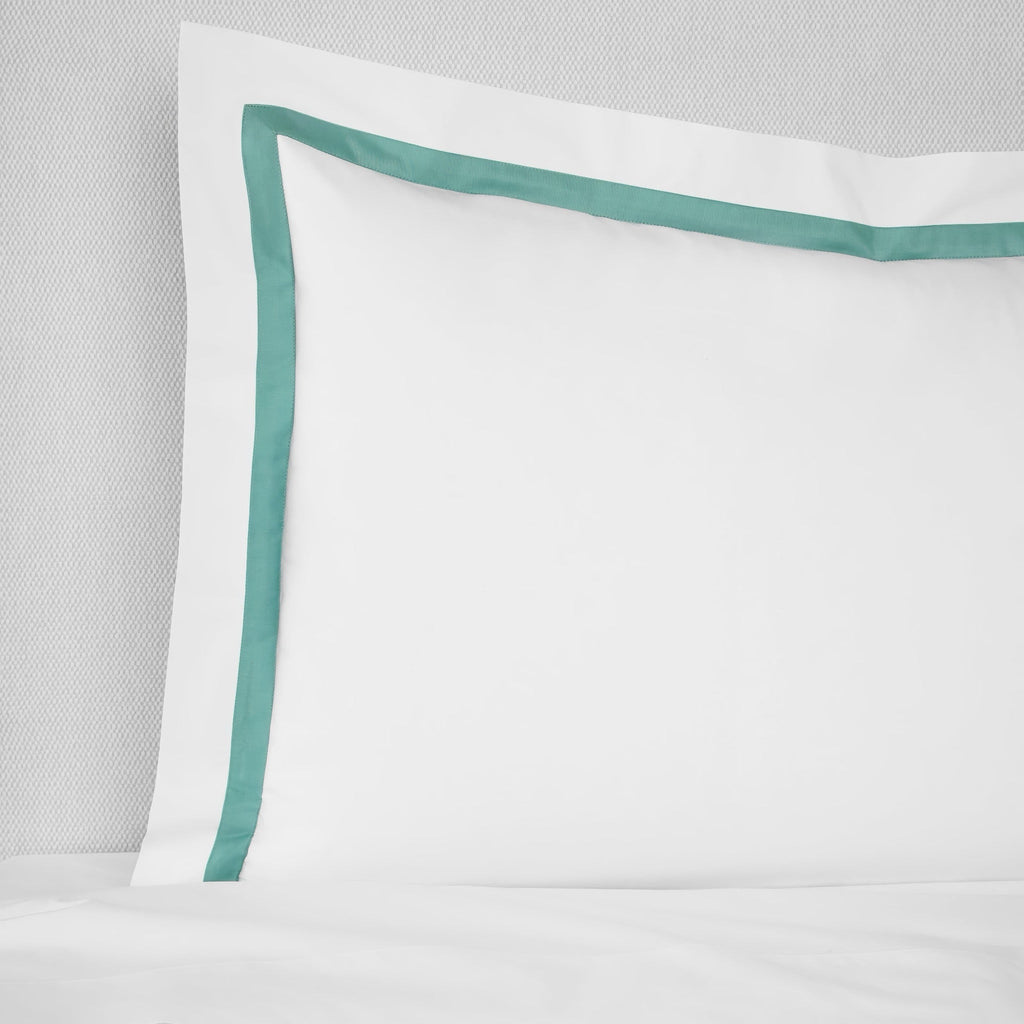Sferra Estate Bedding - White/Aqua