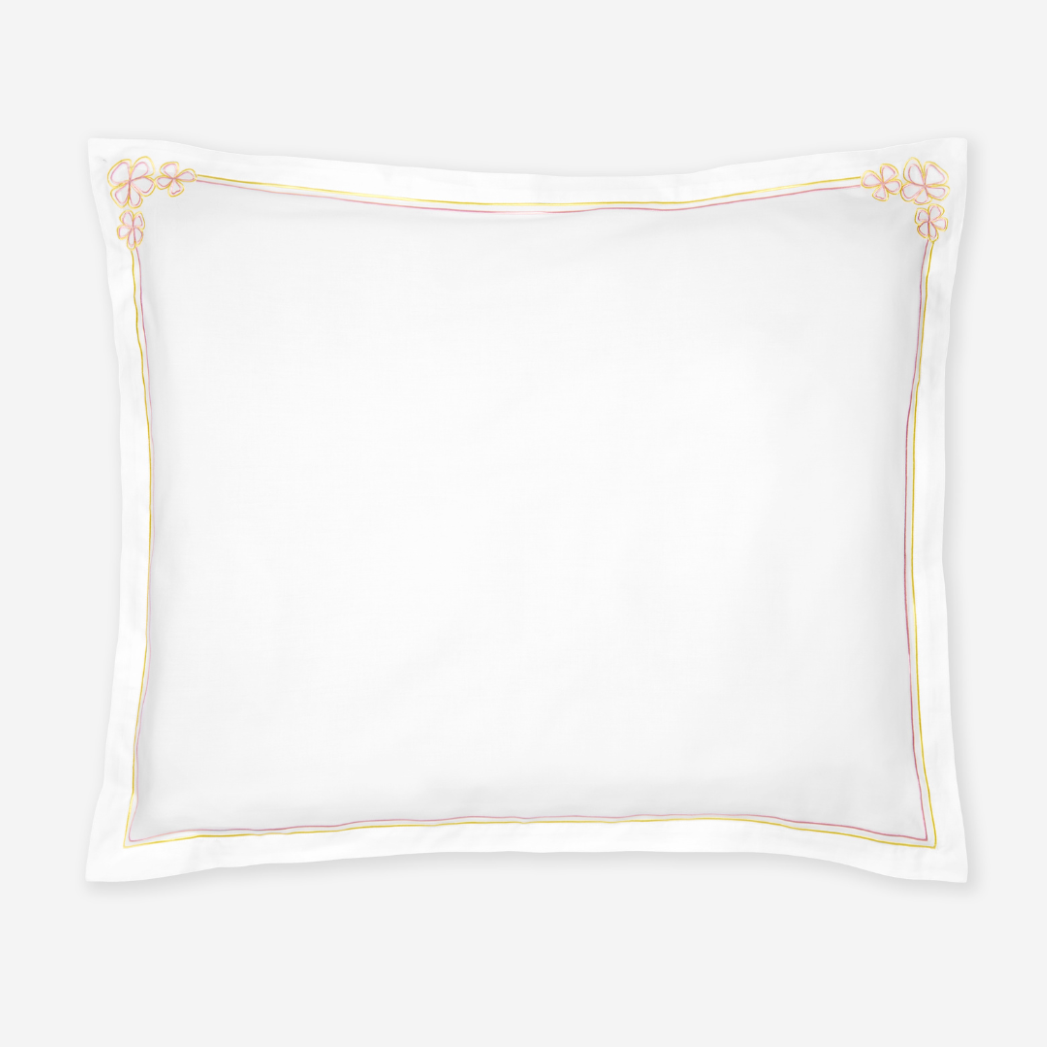 Sferra Fiorina Twin XL Bedding - White/Carnation