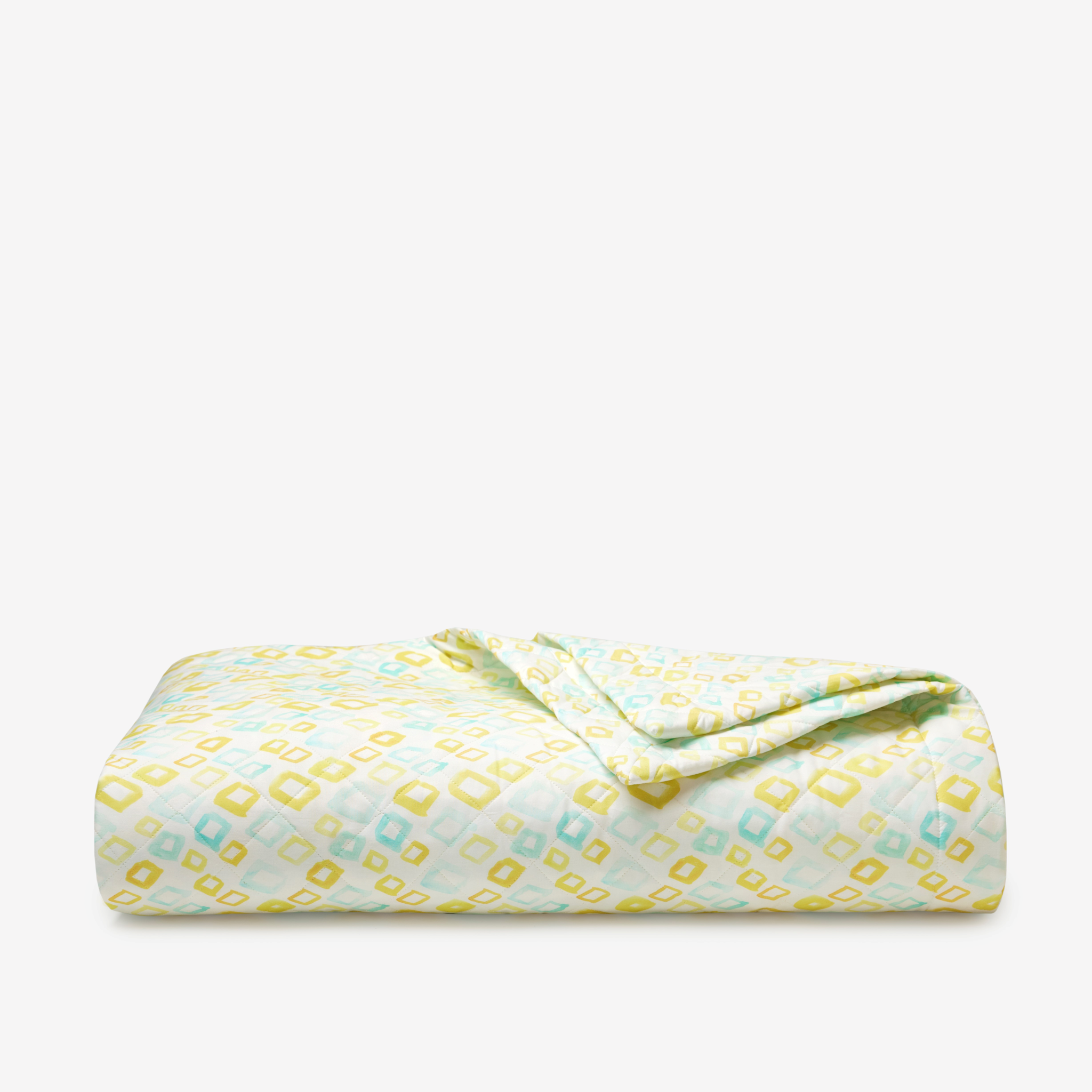 Sferra Geometrico Twin XL Bedding - Aqua