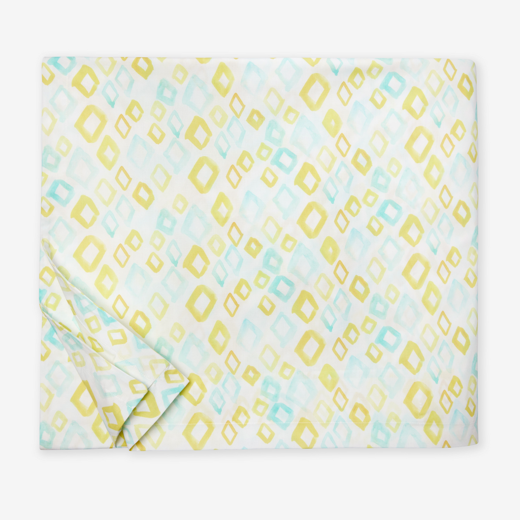 Sferra Geometrico Twin XL Bedding - Aqua