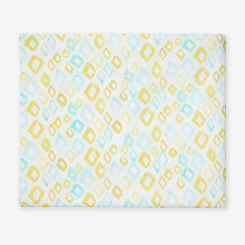 Sferra Geometrico Twin XL Bedding - Aqua