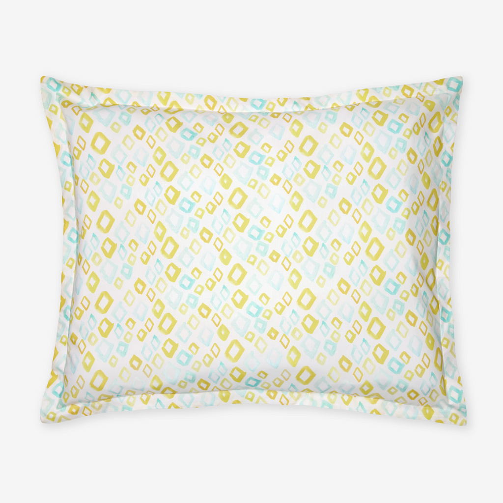 Sferra Geometrico Twin XL Bedding - Aqua