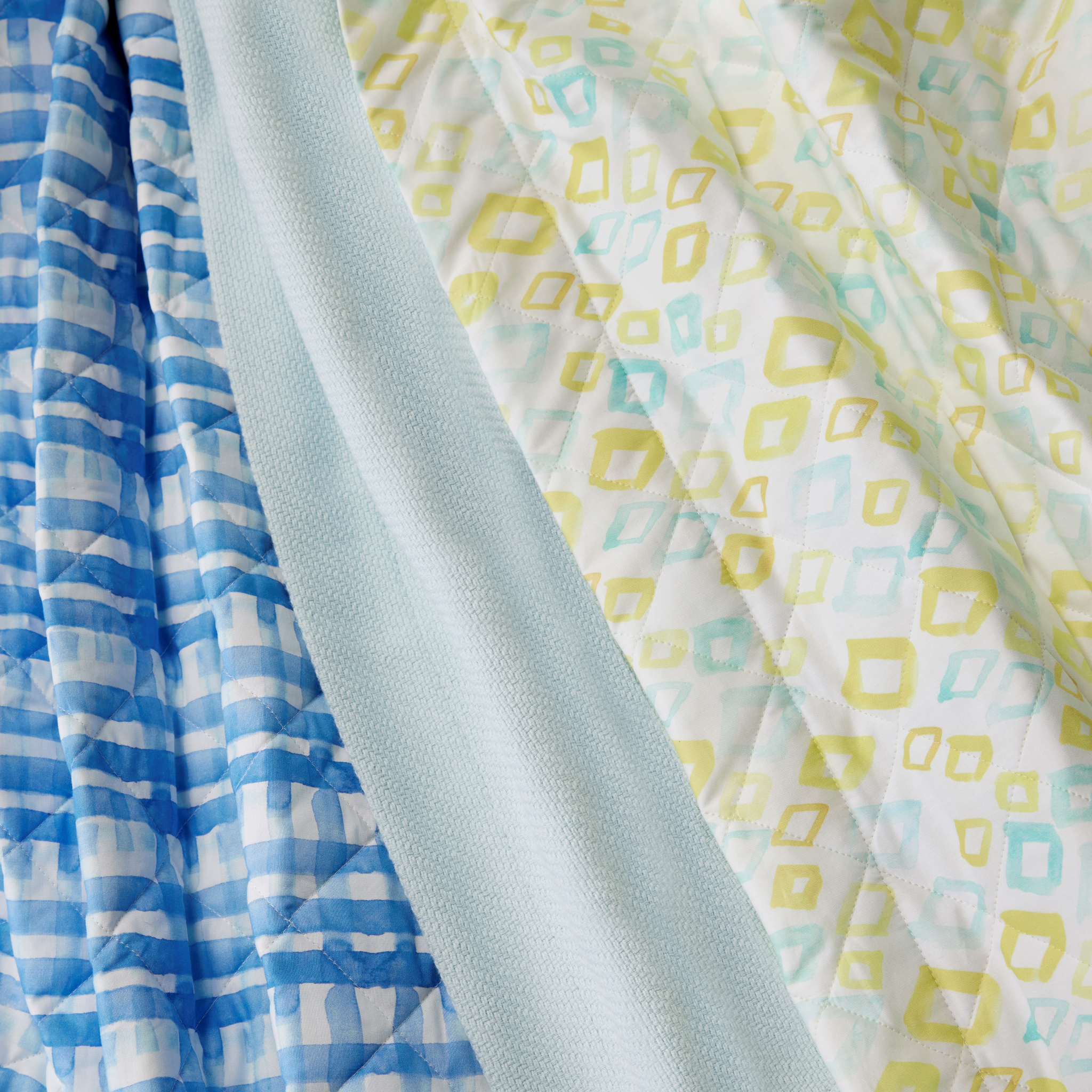 Sferra Geometrico Twin XL Bedding - Aqua