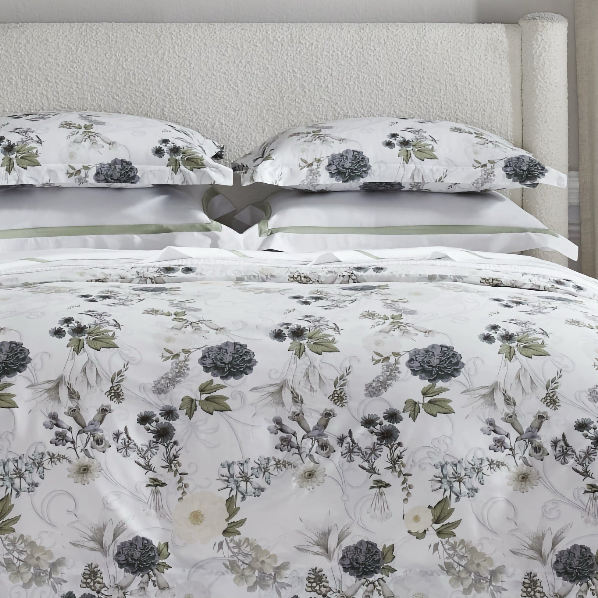 Sferra Incanto Duvet Cover and Shams - Slate
