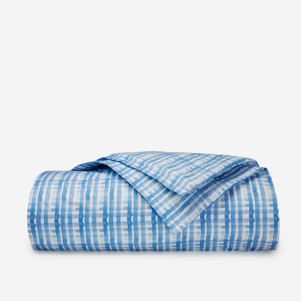 Sferra Plaidino Twin XL Bedding - Clearwater