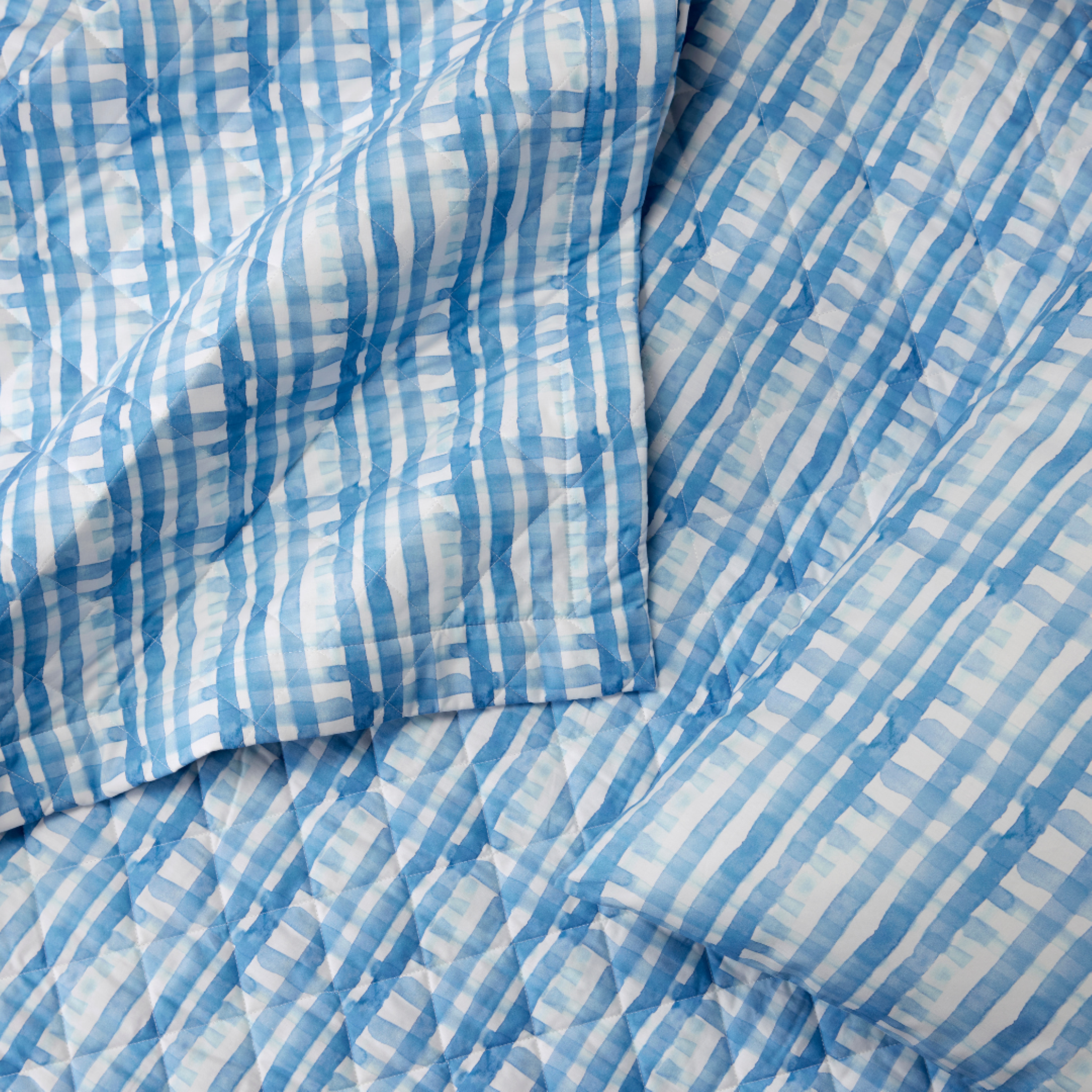 Sferra Plaidino Twin XL Bedding - Clearwater