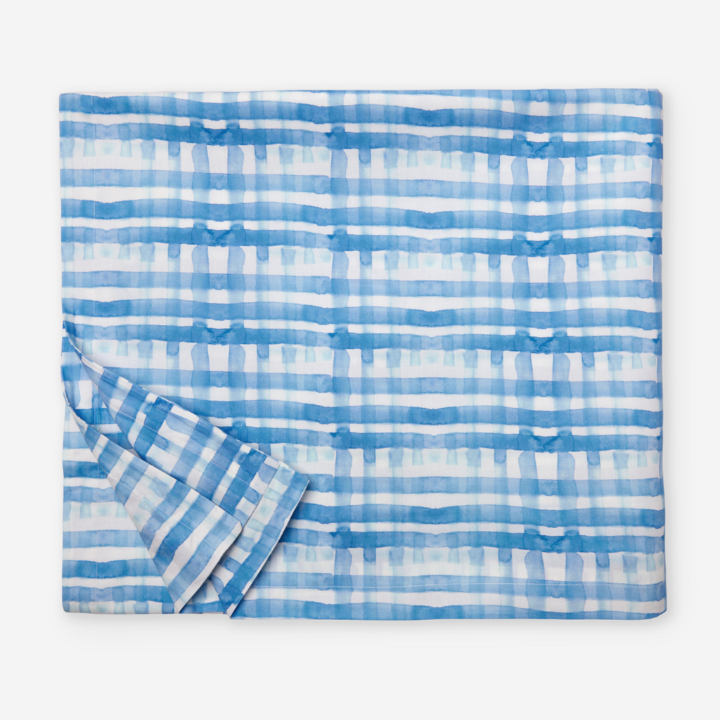 Sferra Plaidino Twin XL Bedding - Clearwater