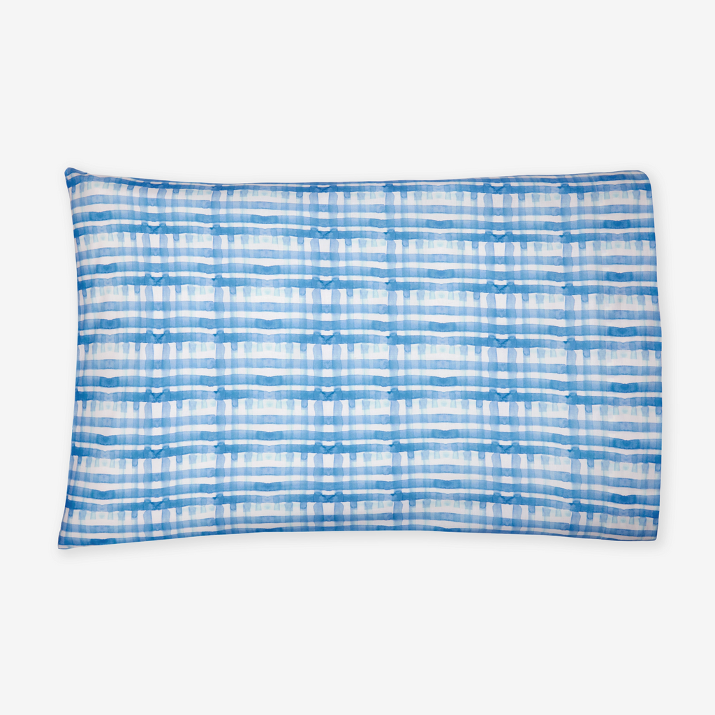 Sferra Plaidino Twin XL Bedding - Clearwater