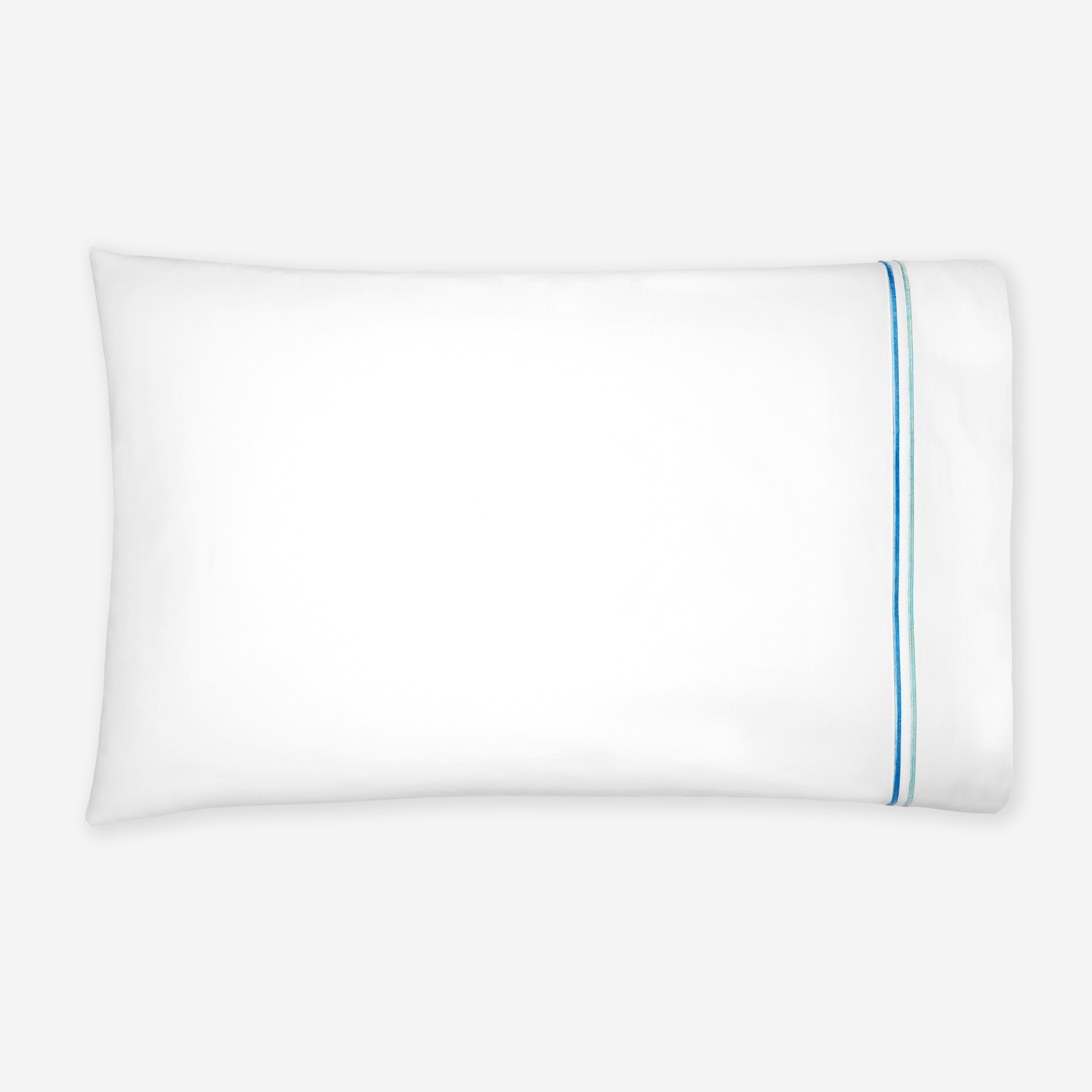 Sferra Tratto Twin XL Bedding - White/Clearwater