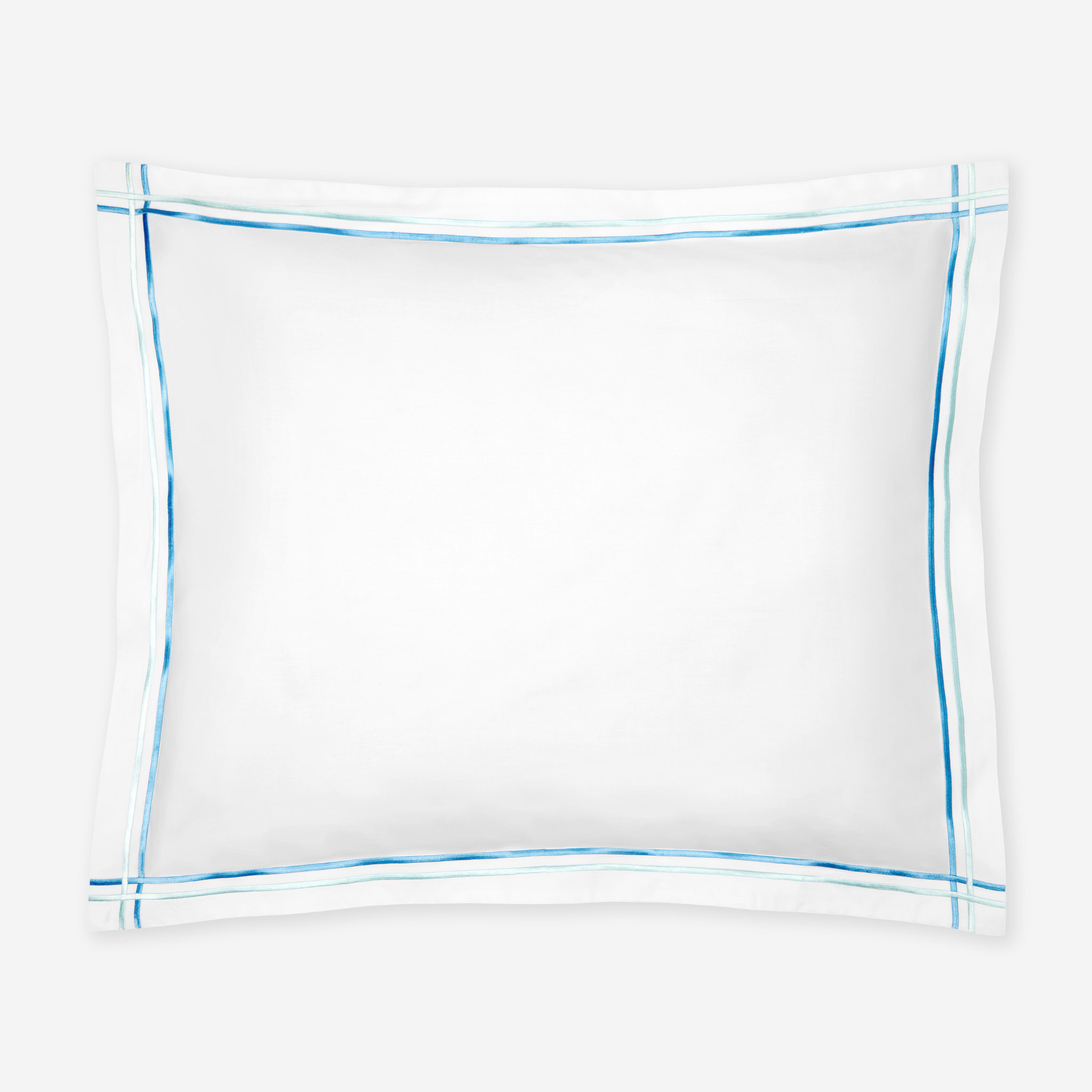 Sferra Tratto Twin XL Bedding - White/Clearwater