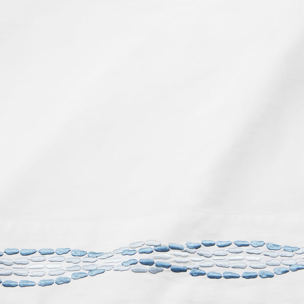 Sferra X Scalamandre Cobblestones Embroidered Bedding - White/Sea