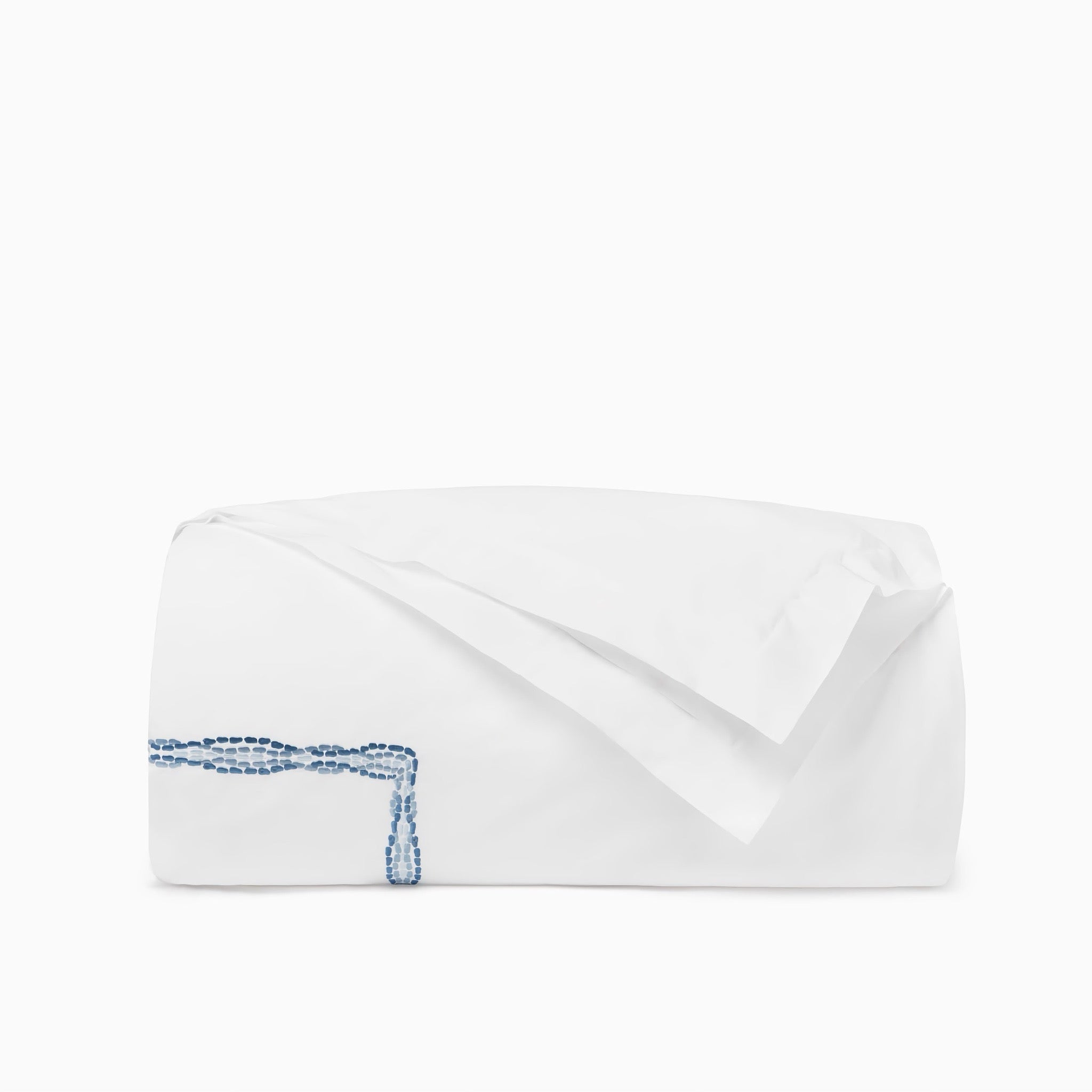 Sferra X Scalamandre Cobblestones Embroidered Bedding - White/Sea
