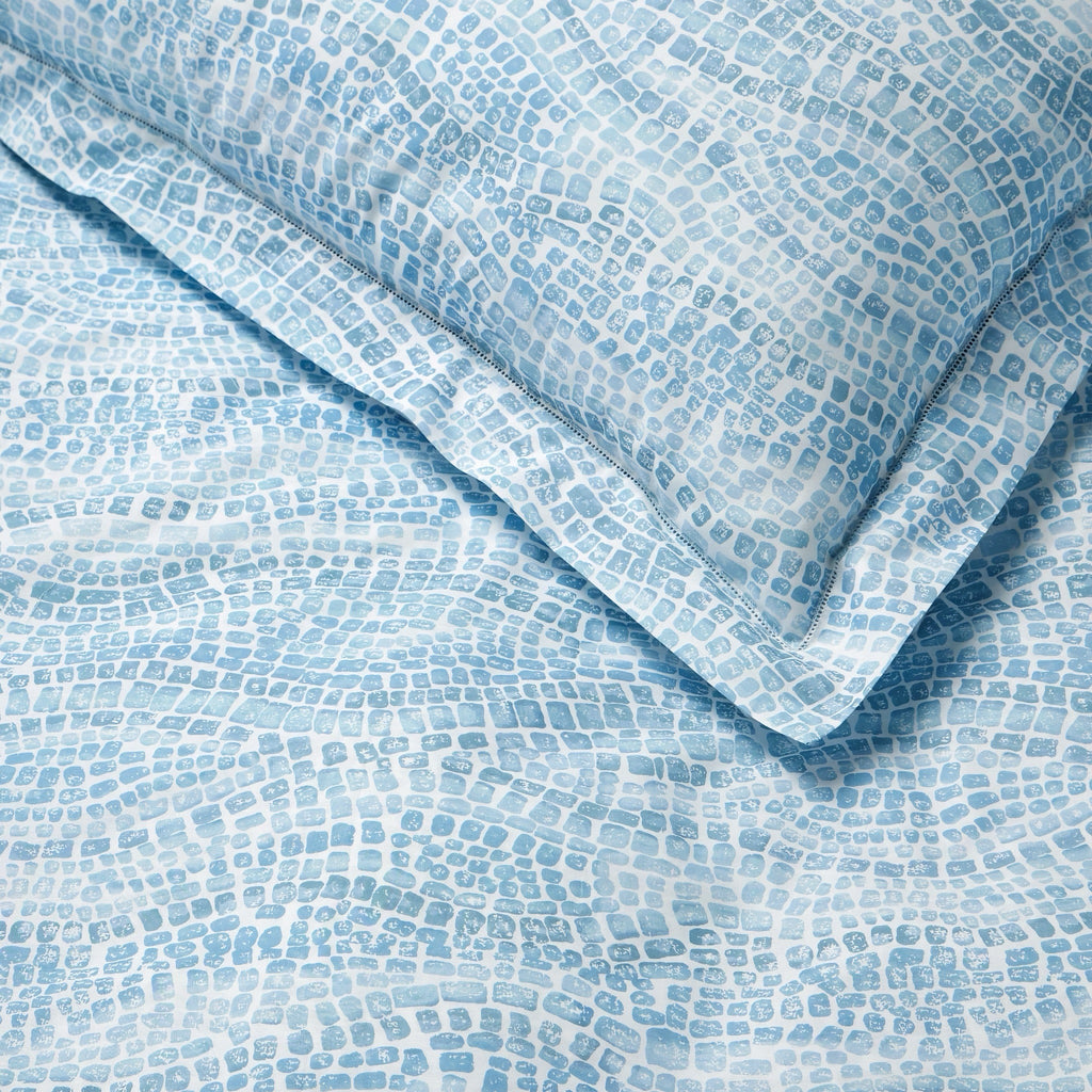 Sferra X Scalamandre Cobblestones Duvet Cover and Shams - Sea